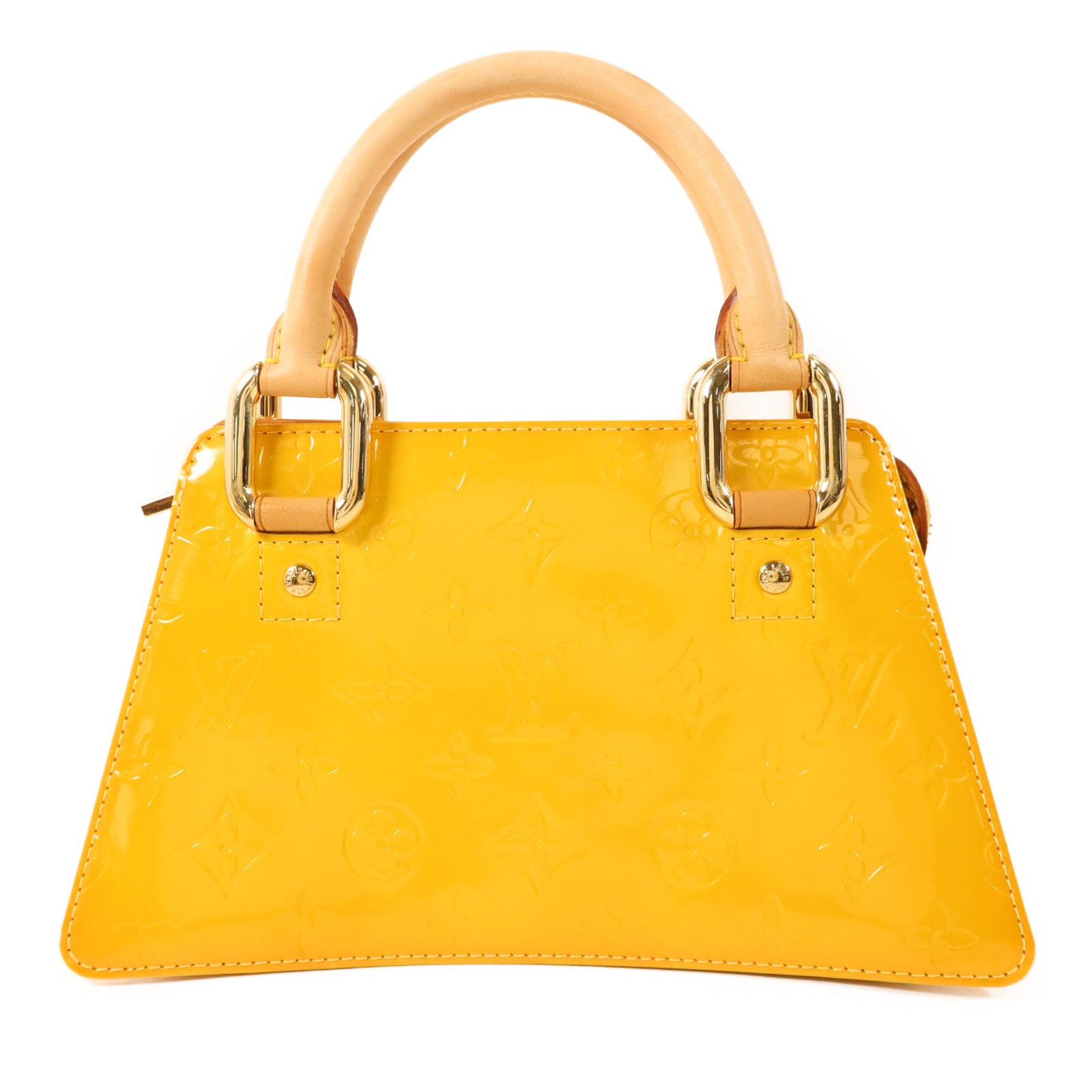 LOUIS VUITTON Monogram Vernis Mini Forsyth金扣手挽袋