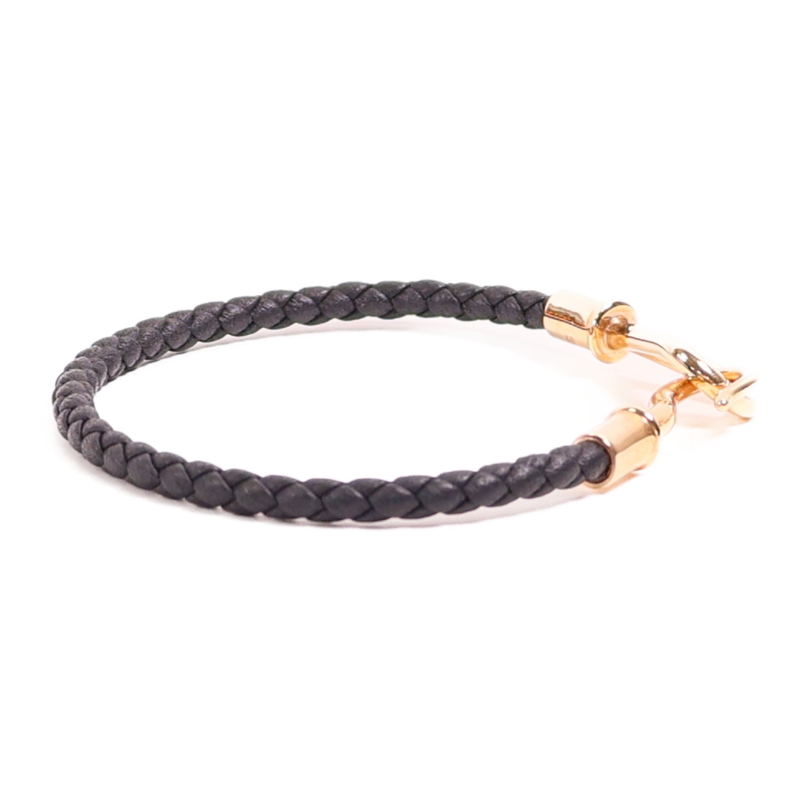 HERMES GHW Jumbo H Bracelet Veau Swift Leather Noir