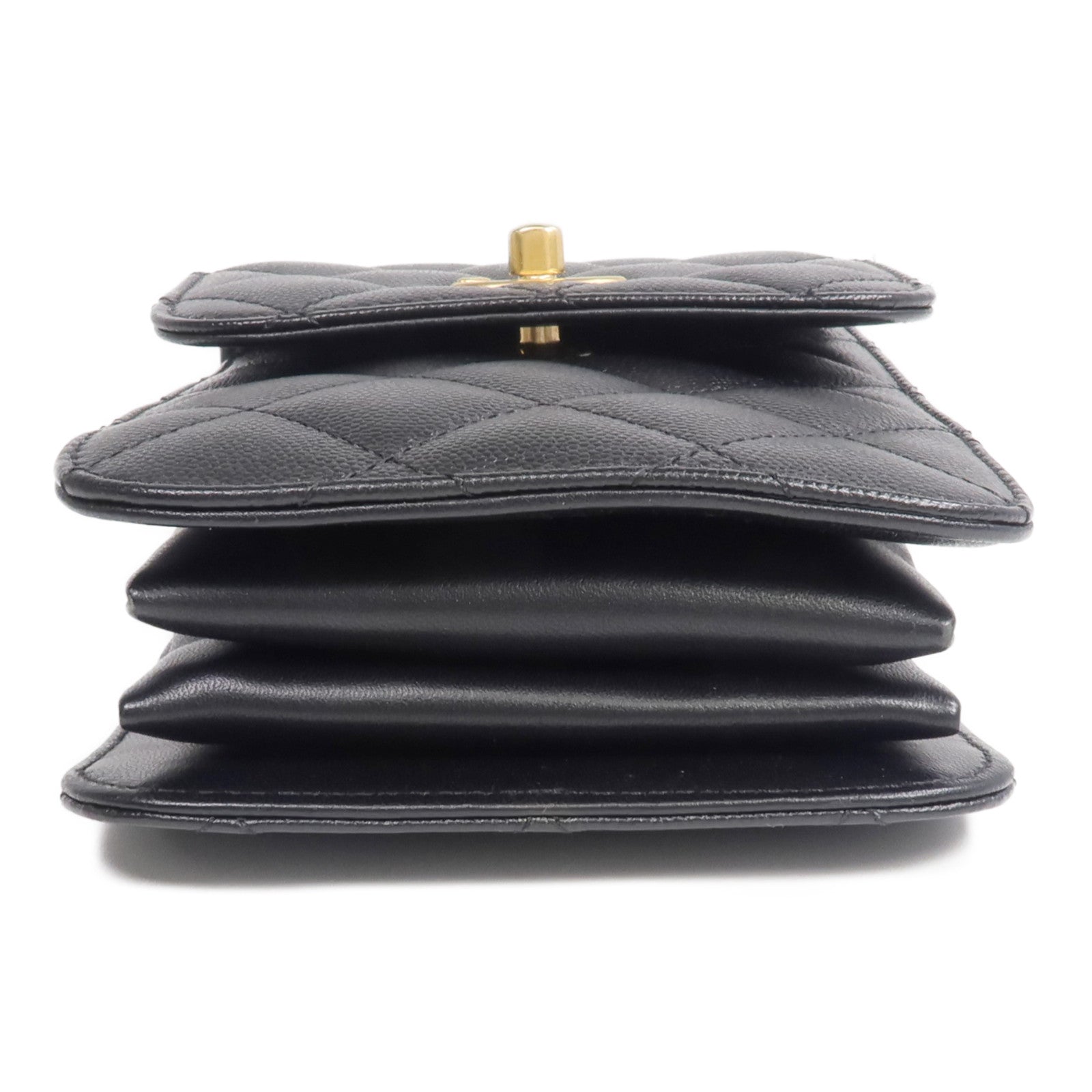 CHANEL 牛皮皮革Phone Holder金扣手挽肩背兩用袋