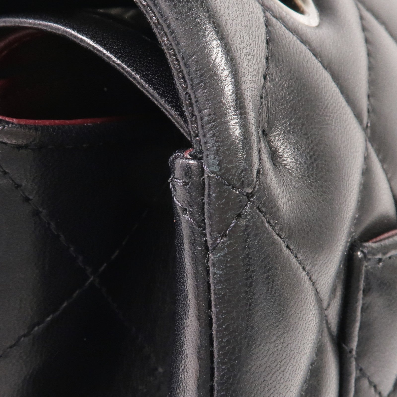 CHANEL 羊皮皮革Maxi Classic銀扣鏈帶肩背袋