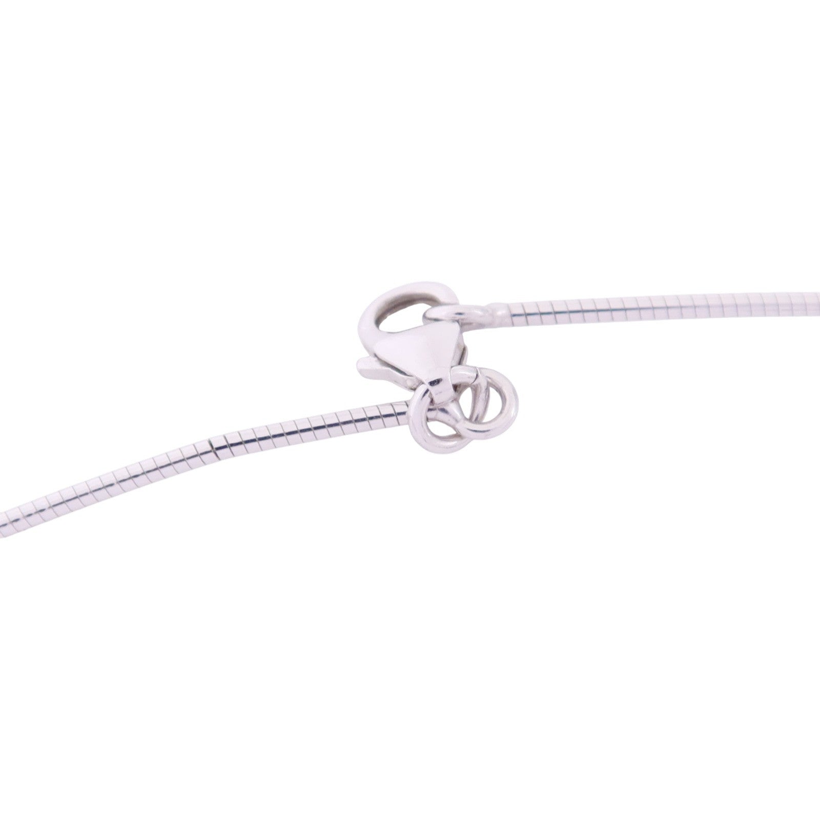HERMES 金屬/琺瑯H Cube Necklace銀扣項鏈