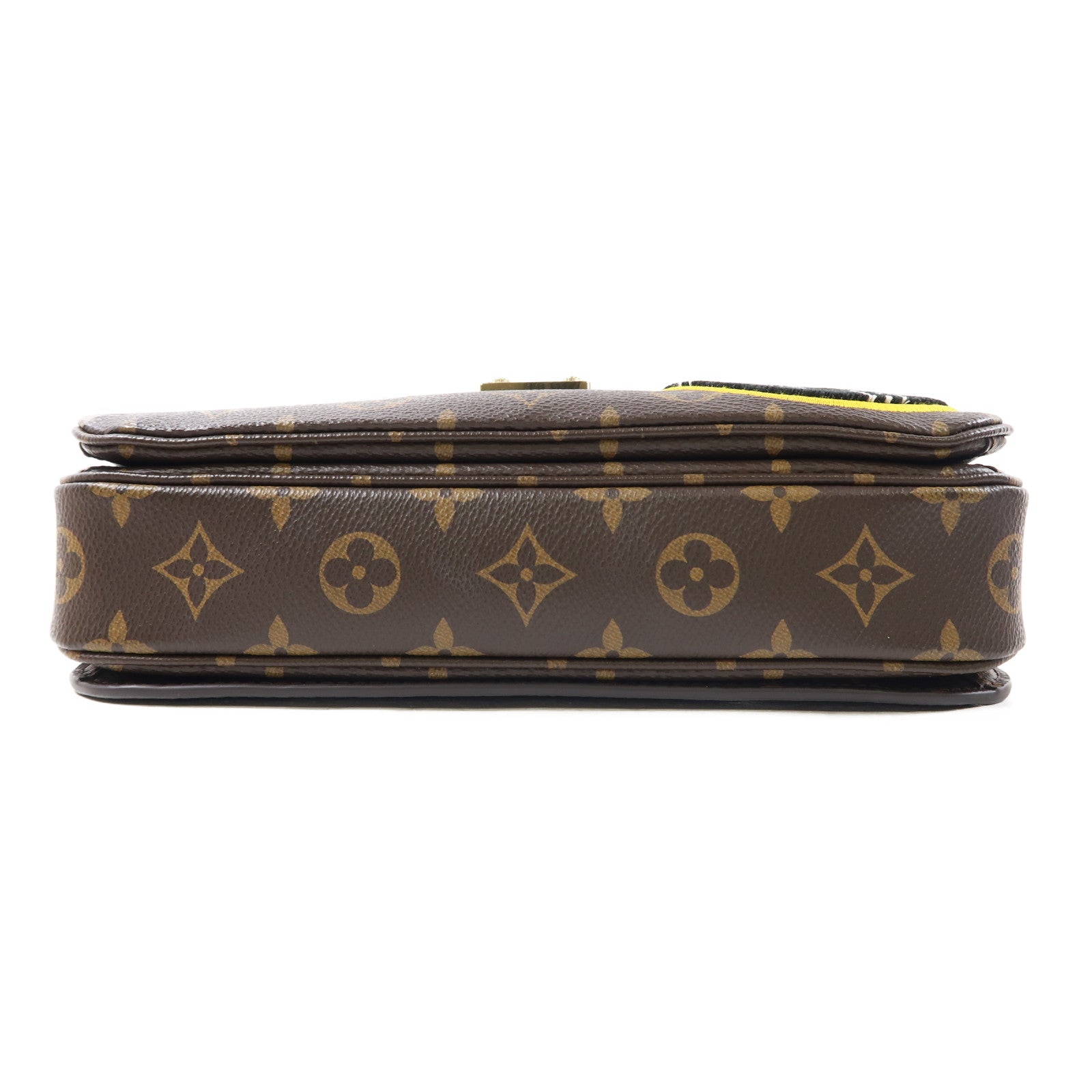 LOUIS VUITTON Monogram Patches Pochette Metis金扣手挽肩背兩用袋啡色