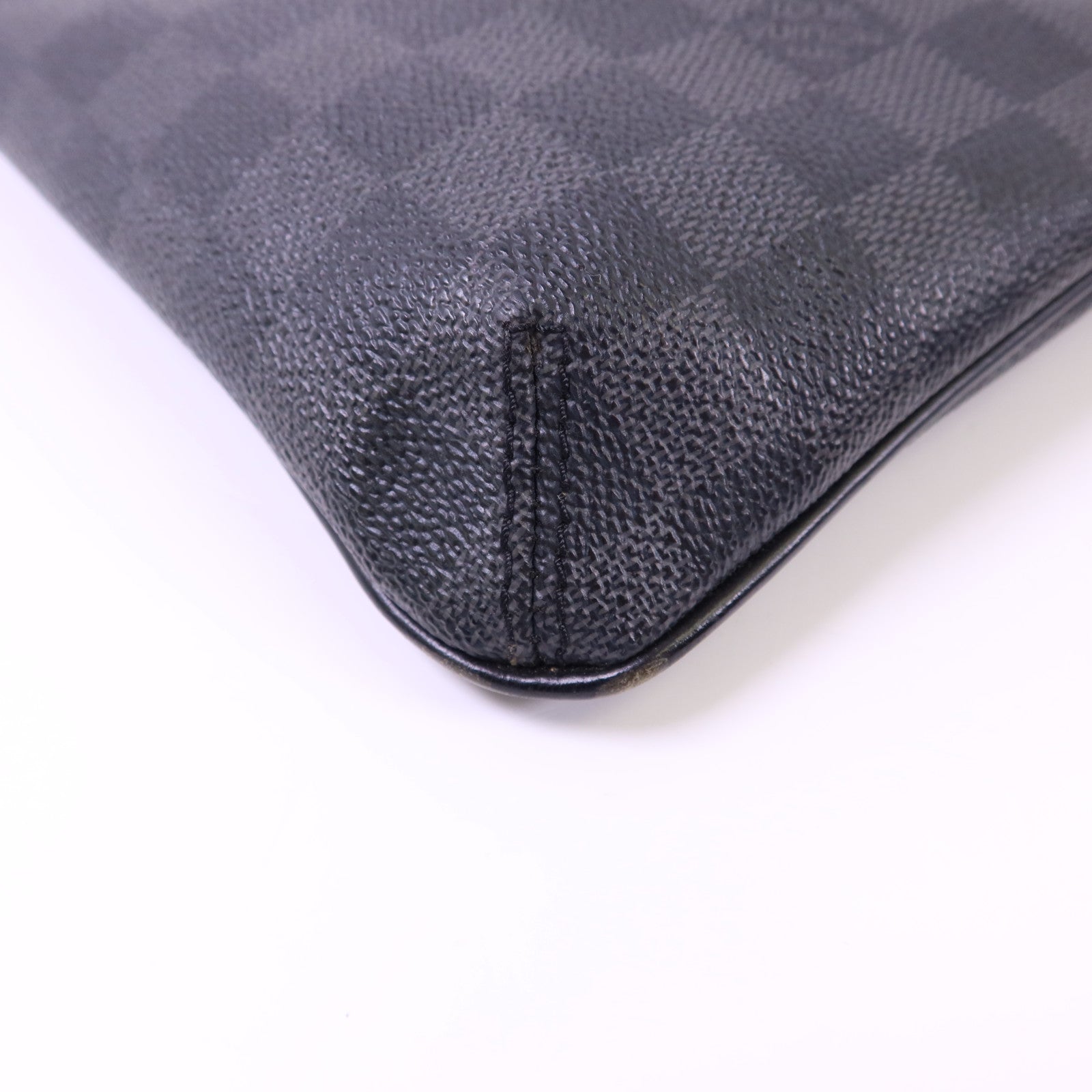 LOUIS VUITTON Damier Graphite Thomas銀扣肩背袋