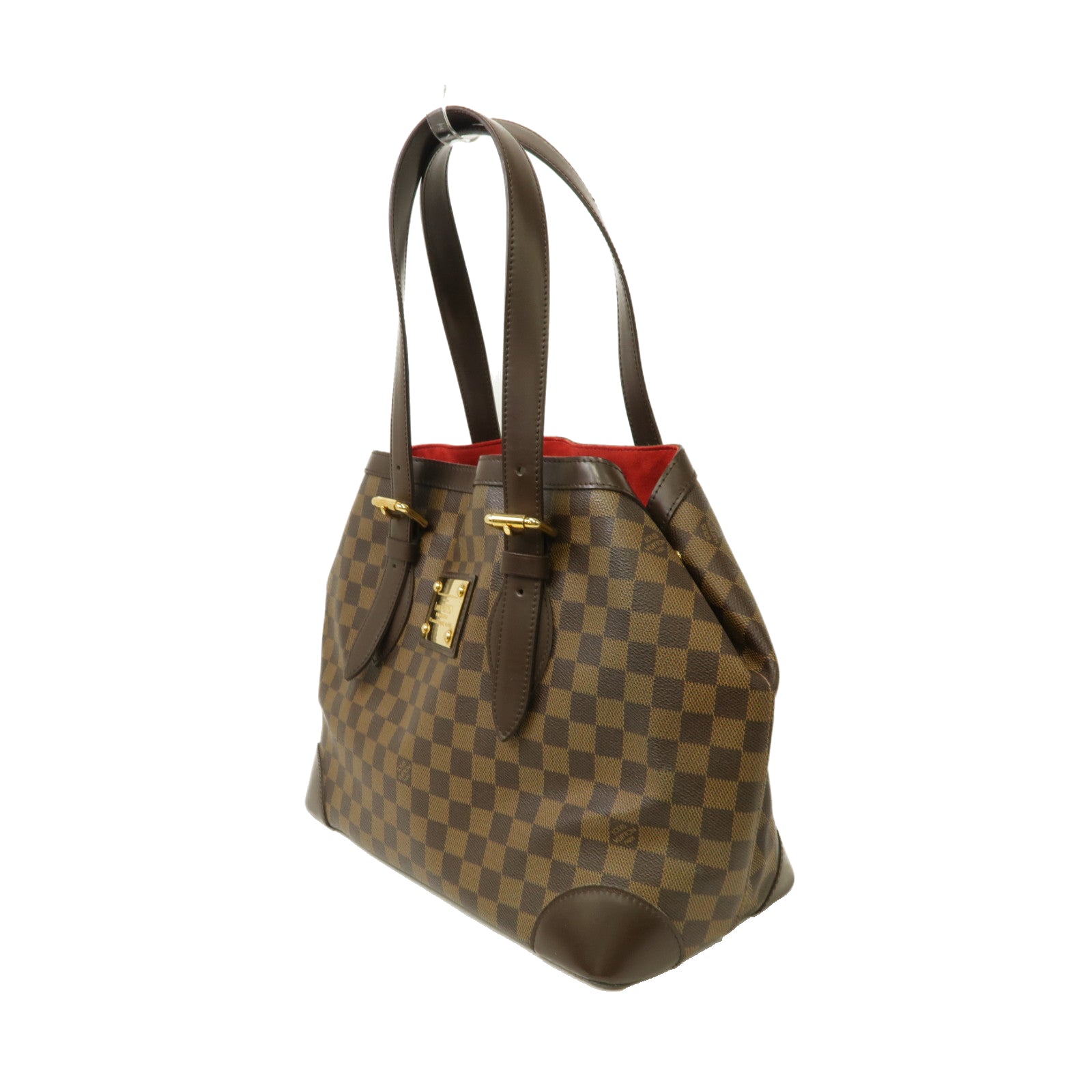 LOUIS VUITTON 【激減優惠】Damier Hampstead MM金扣手挽袋啡色