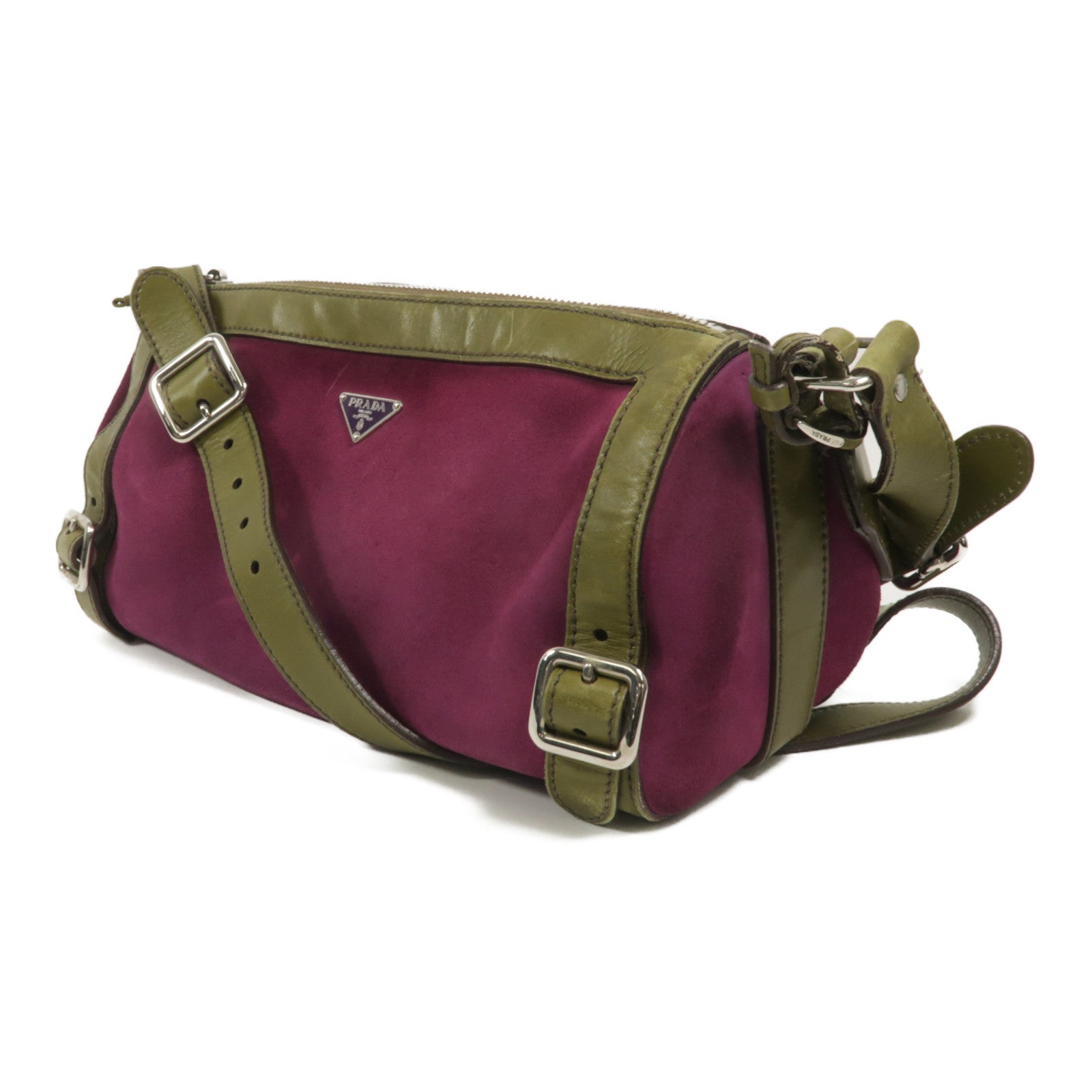 PRADA 麂皮皮革Shoulder Bag肩背袋