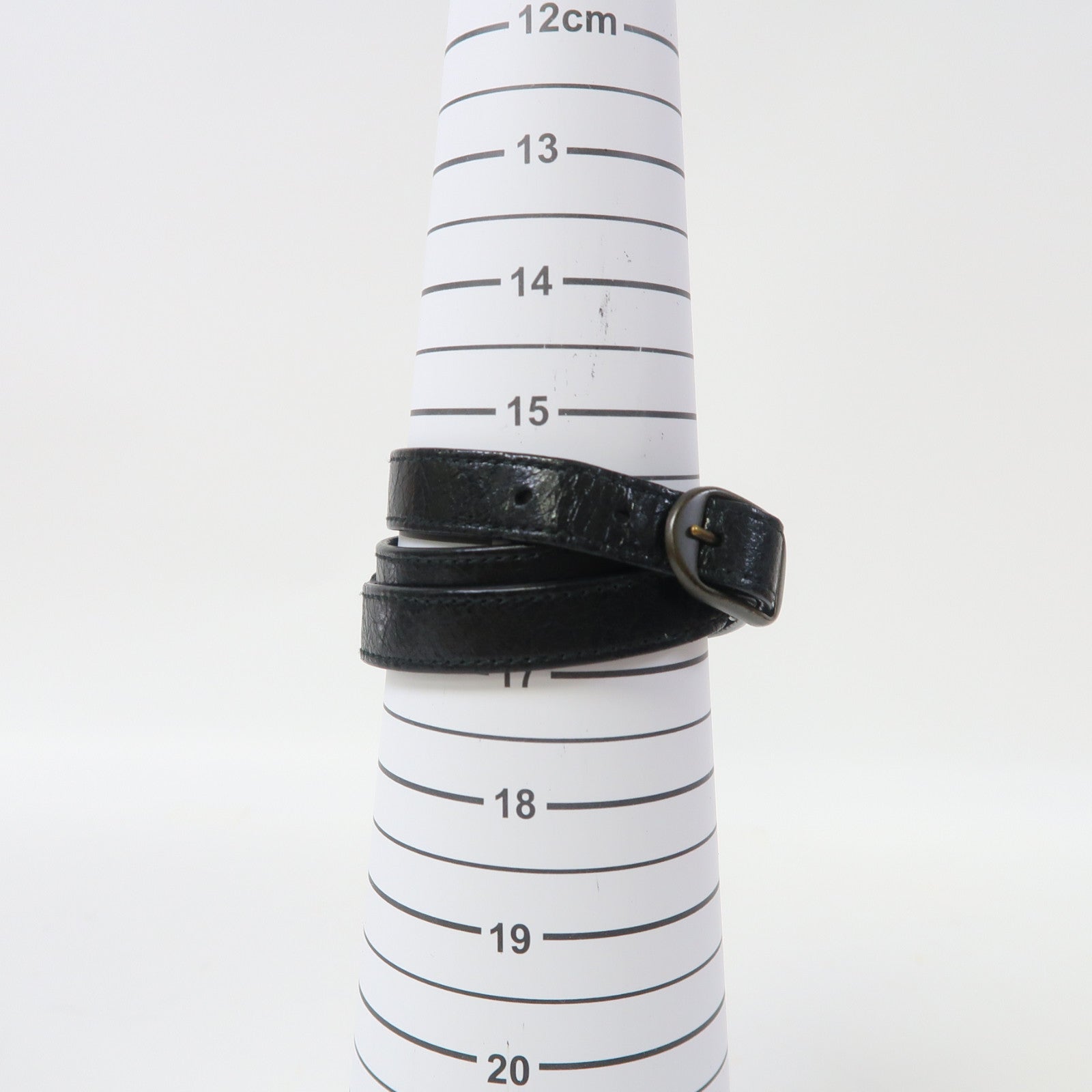 BALENCIAGA 【激減優惠】皮革Triple Tour Bracelet手鐲黑色