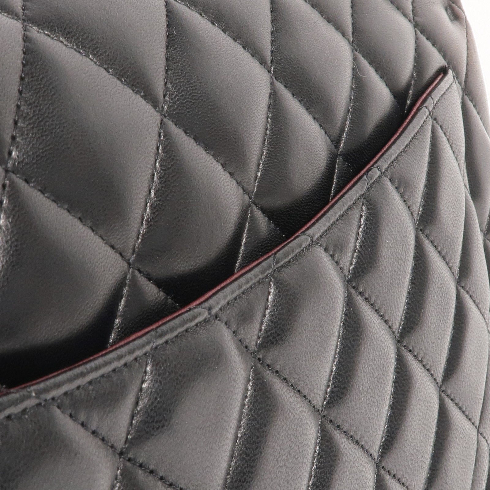 CHANEL 羊皮皮革Maxi Classic銀扣鏈帶肩背袋