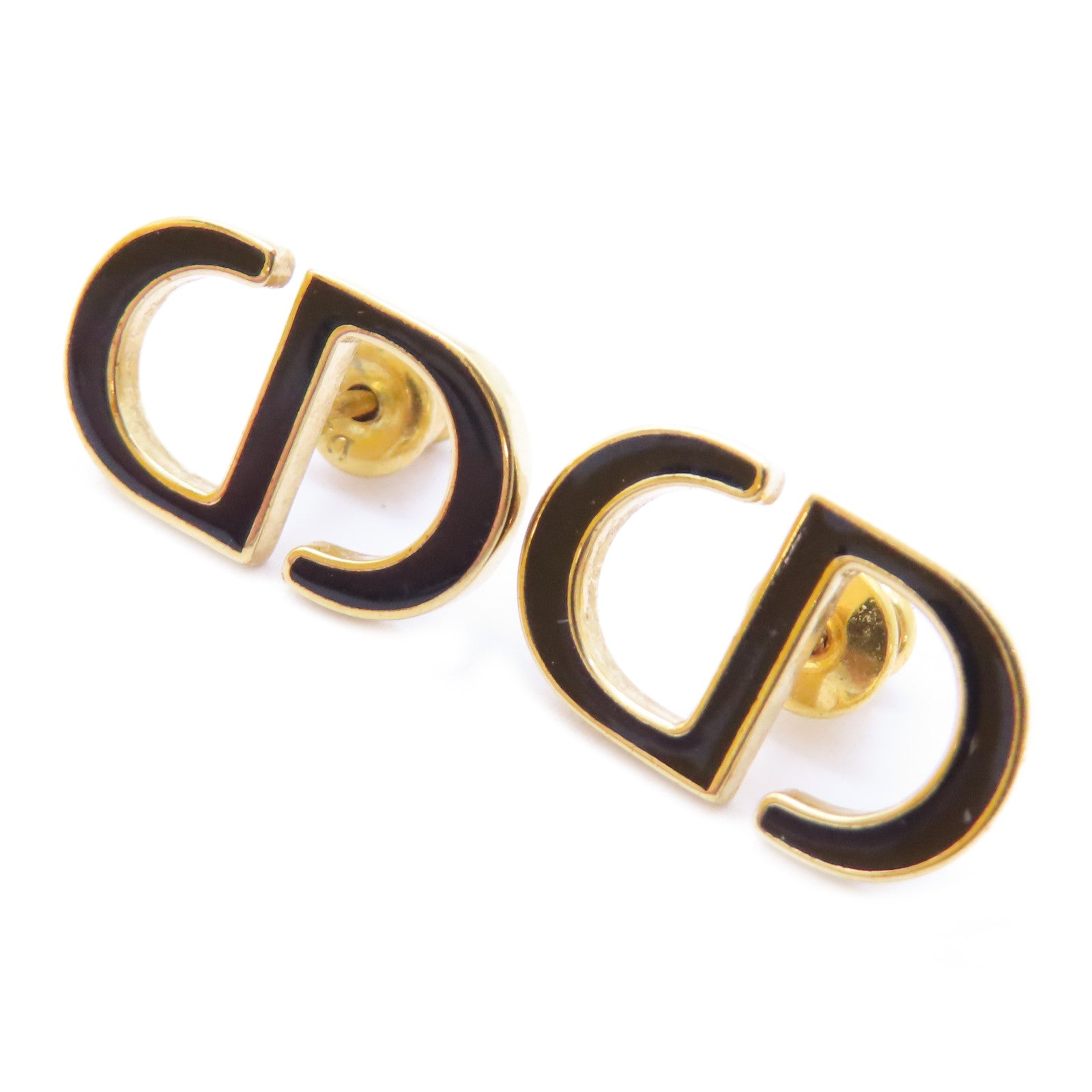 Dior 金屬Petit CD耳環金色