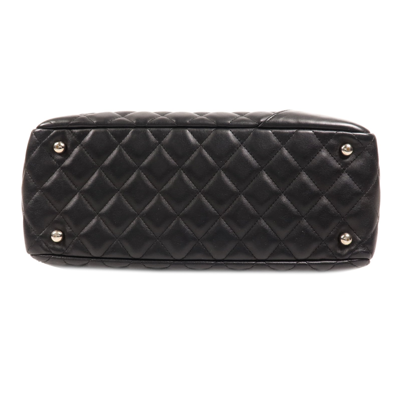 CHANEL 羊皮皮革Cambon Bag銀扣肩背袋