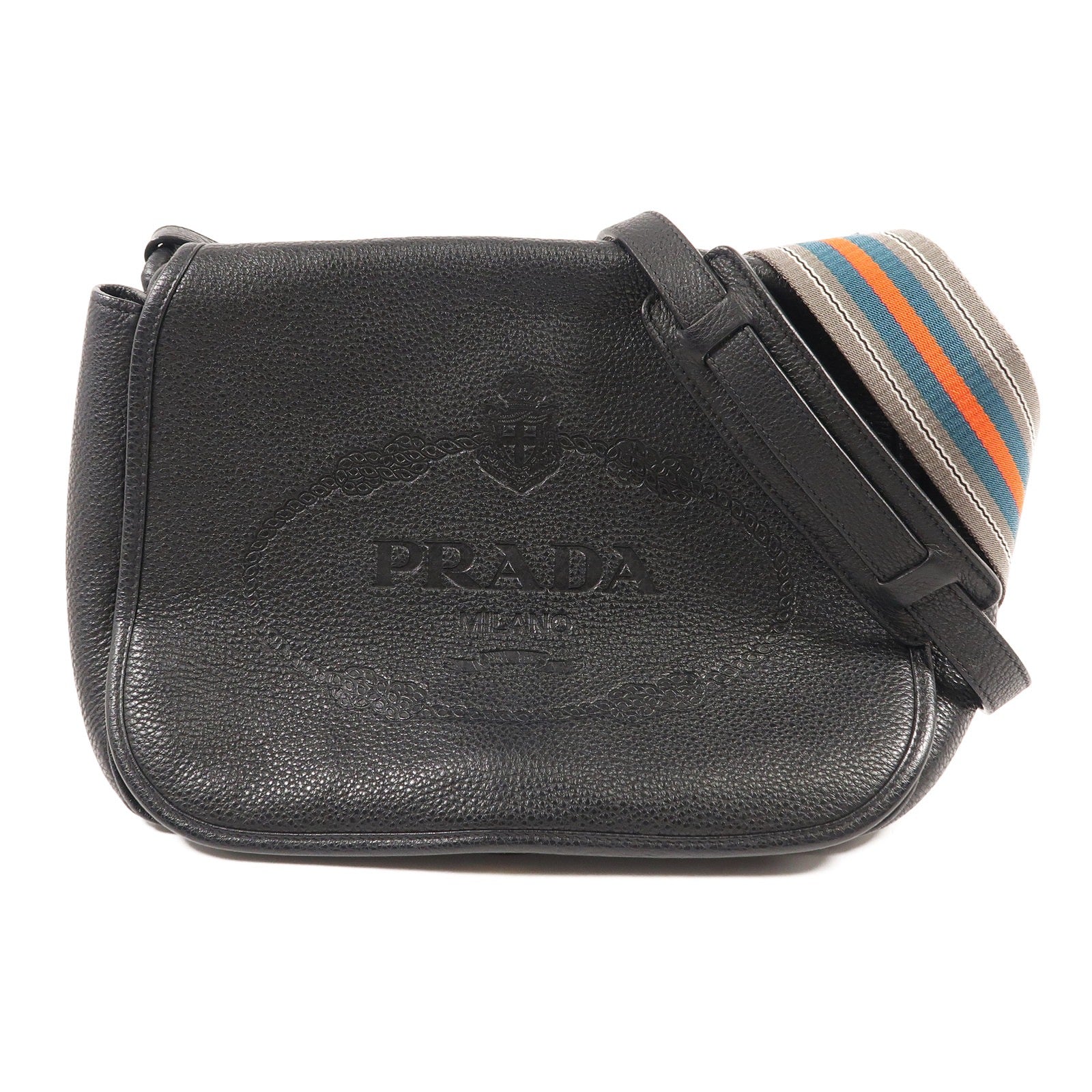 PRADA 牛皮皮革Shoulder Bag金扣肩背袋