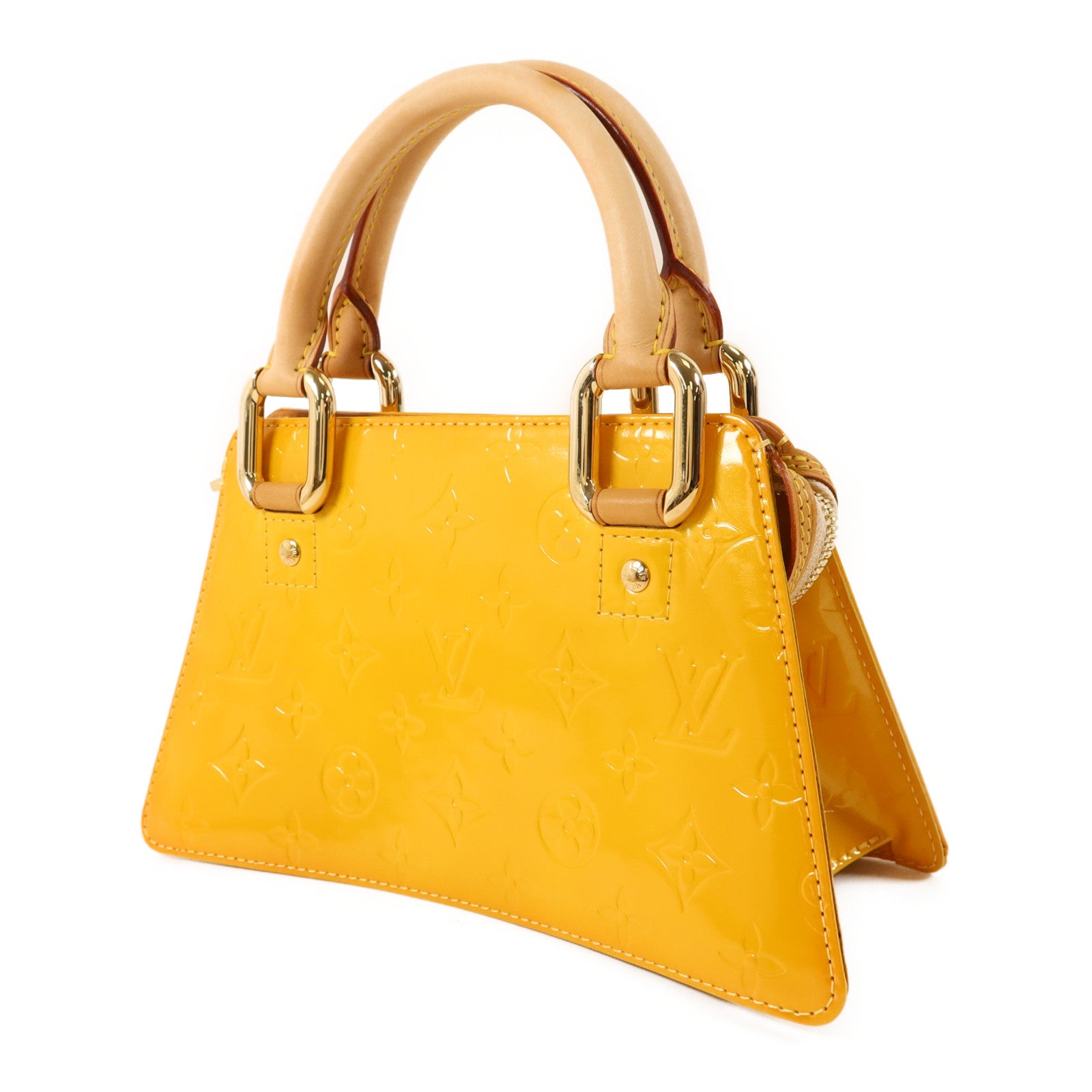 LOUIS VUITTON Monogram Vernis Mini Forsyth金扣手挽袋