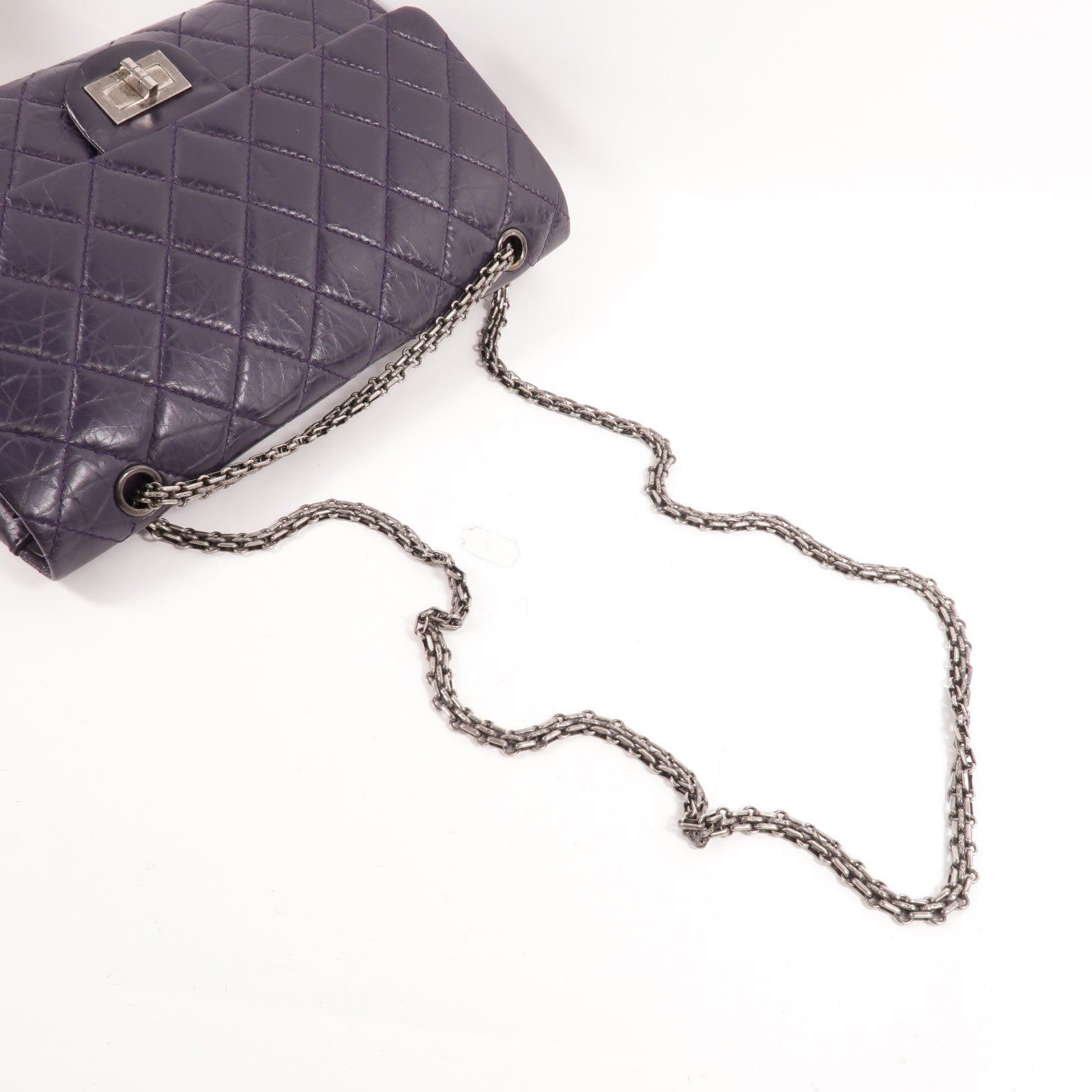 CHANEL 牛皮皮革2.55 Maxi鏈帶肩背袋