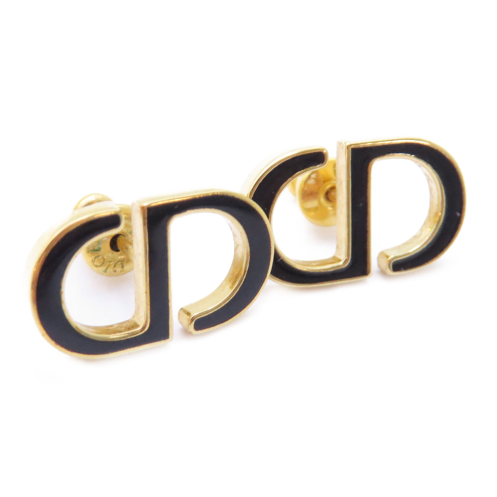 Dior 金屬Petit CD耳環金色