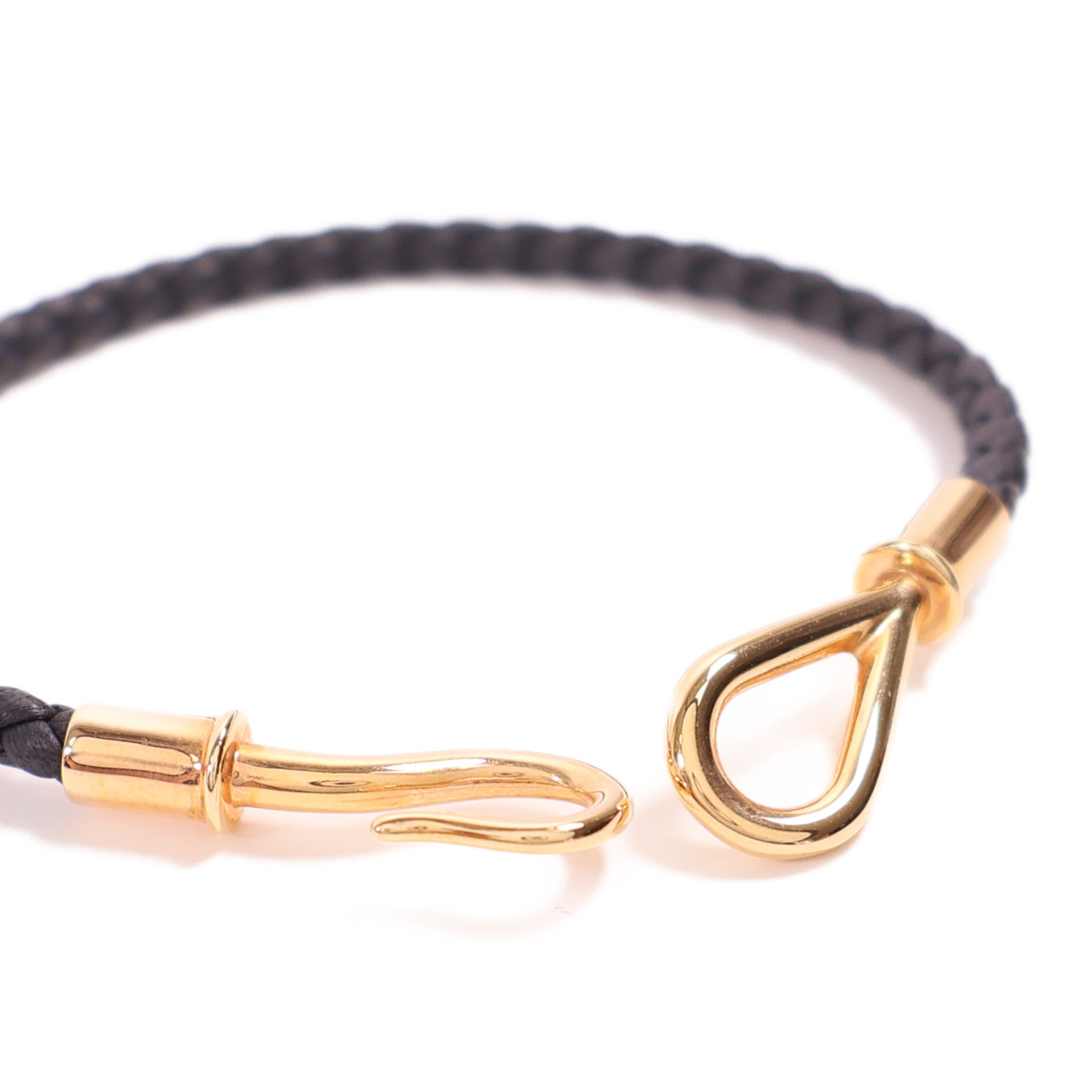 HERMES GHW Jumbo H Bracelet Veau Swift Leather Noir