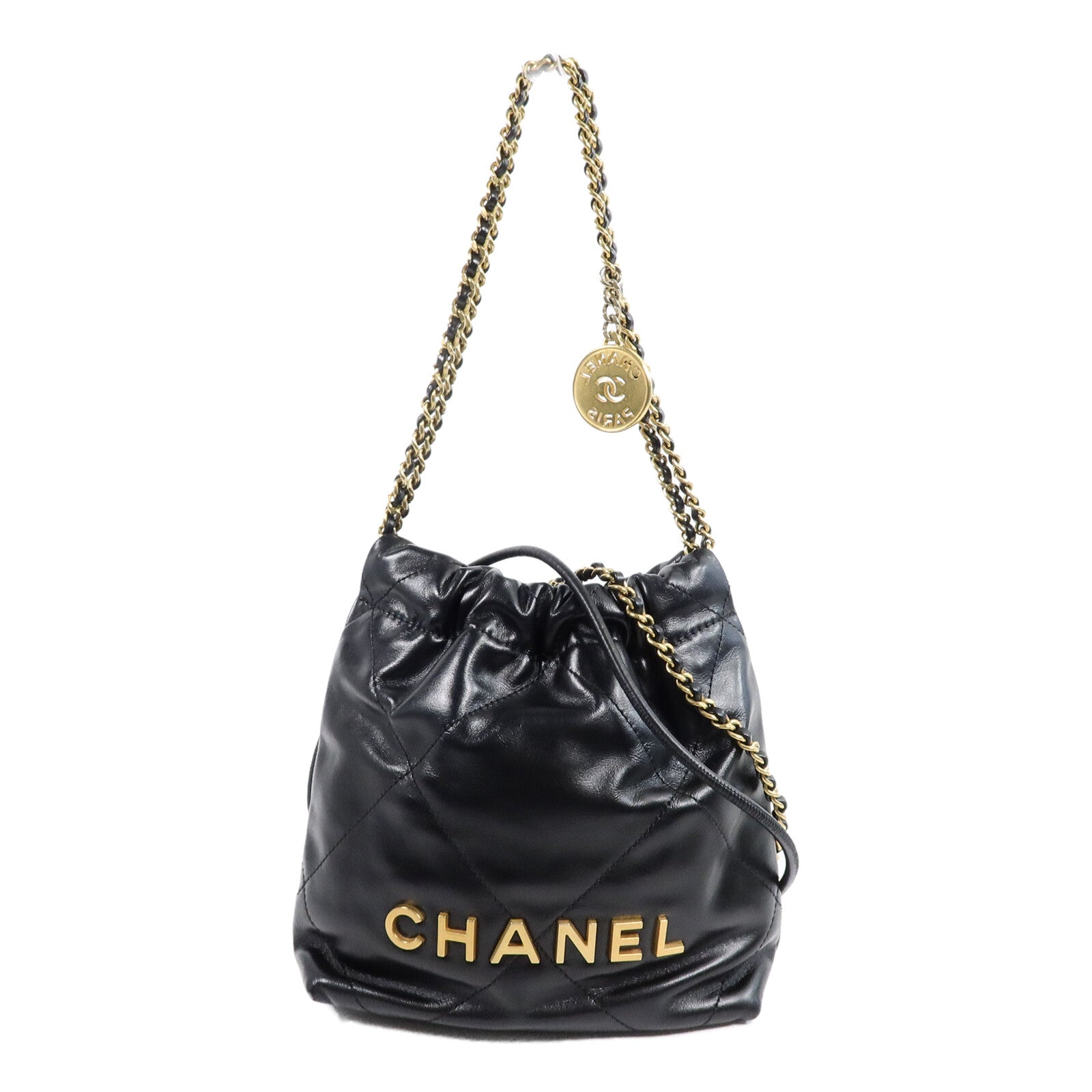 CHANEL 牛皮皮革C22 Mini手挽肩背兩用袋