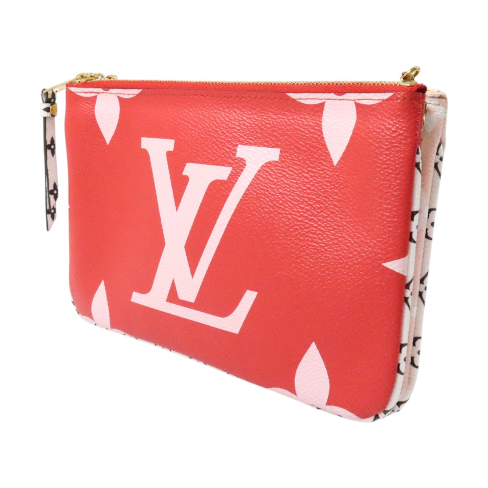 LOUIS VUITTON Monogram Giant Pochette Double Zip金扣鏈帶肩背袋