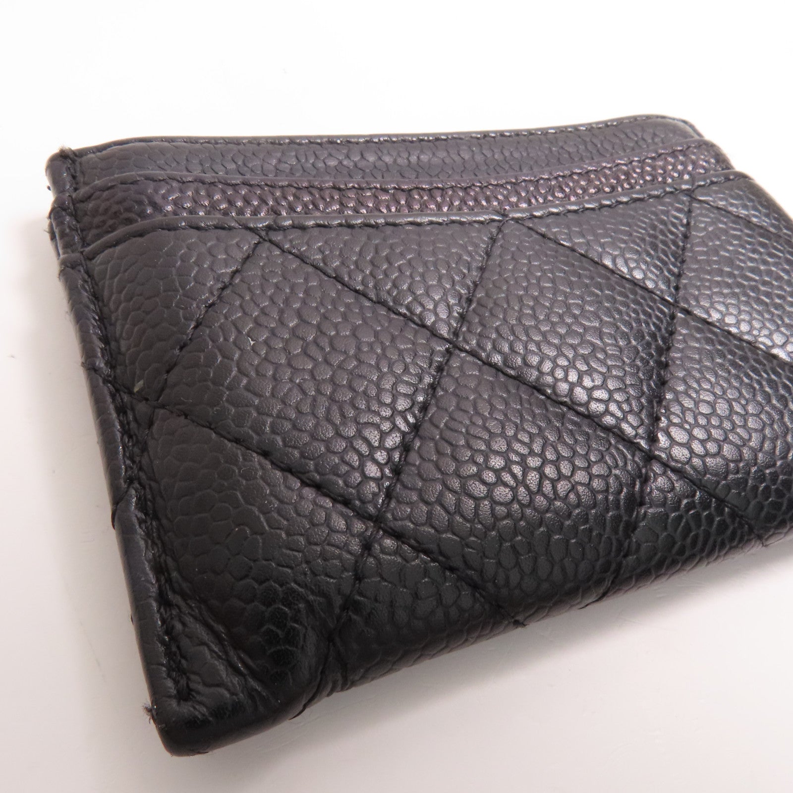 CHANEL 牛皮皮革Card Case銀扣卡片套