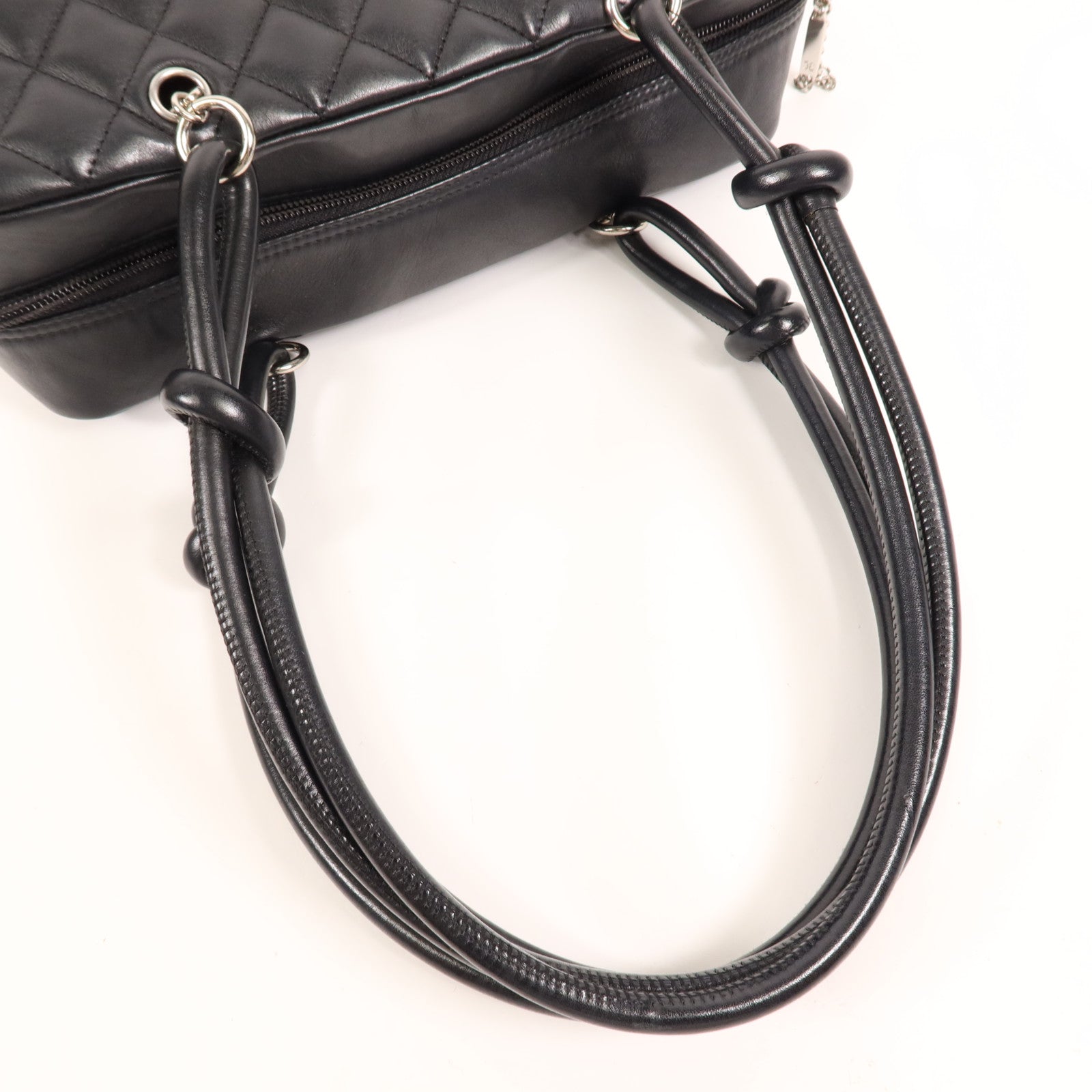 CHANEL 羊皮皮革Cambon Bag銀扣肩背袋