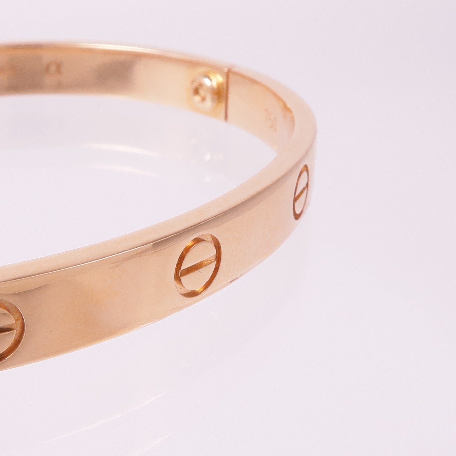 CARTIER 18K玫瑰金Love Bracelet手鐲Cartier#17
