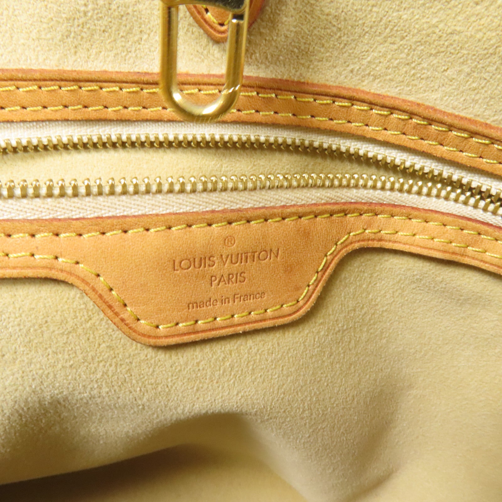 LOUIS VUITTON Damier Azur Hampstead PM金扣手挽袋