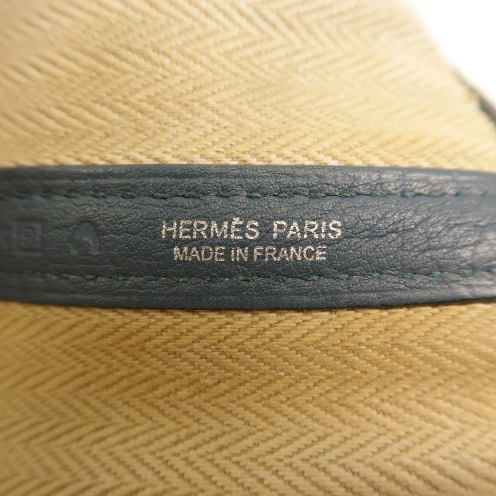 HERMES Negonda皮革Garden Party PM銀扣手挽袋藍色