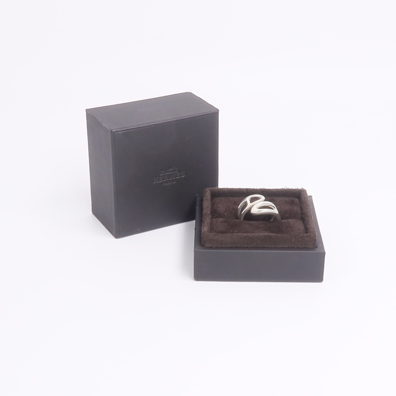 HERMES 925純銀Chaine d'Ancre Twist Ring戒指