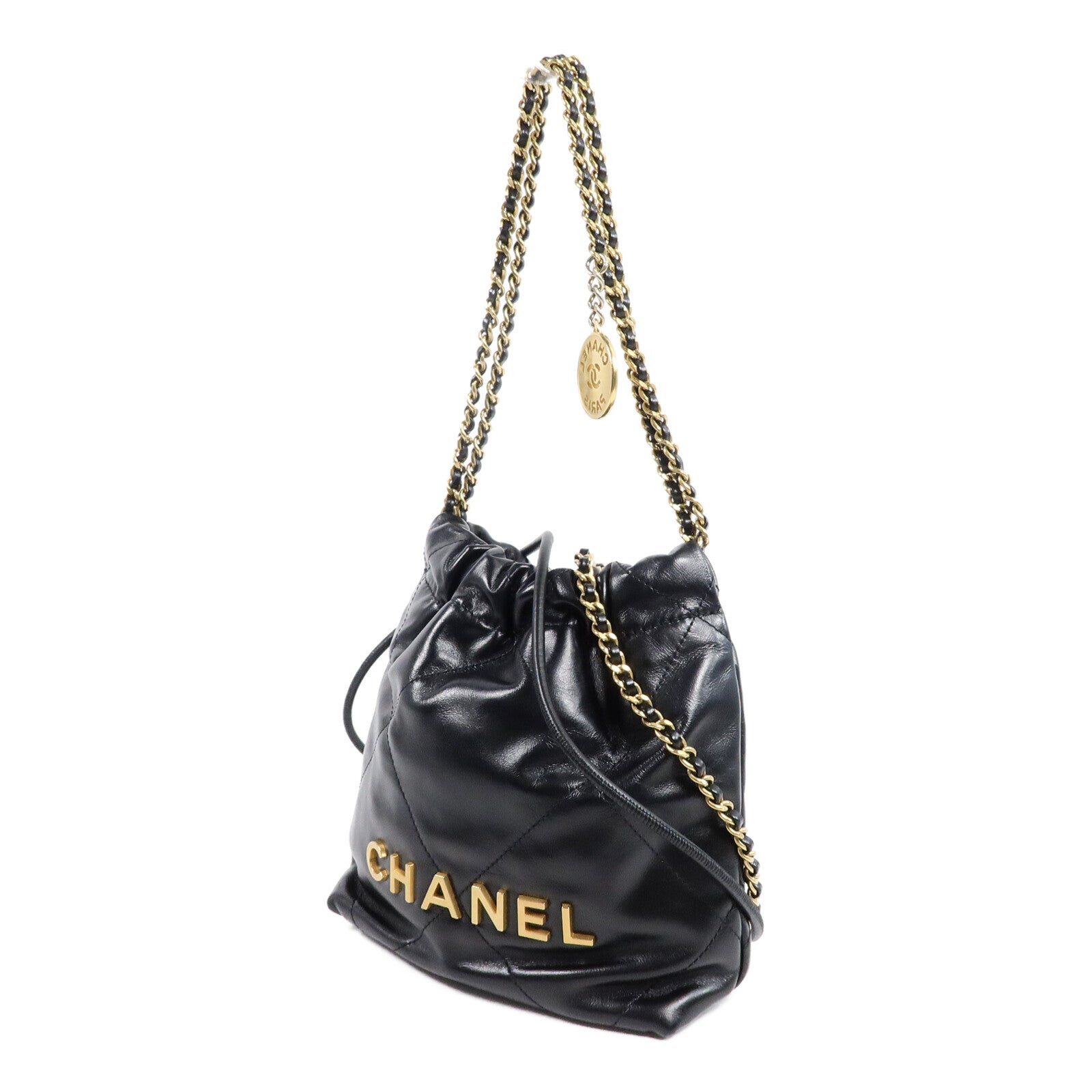 CHANEL 牛皮皮革C22 Mini手挽肩背兩用袋