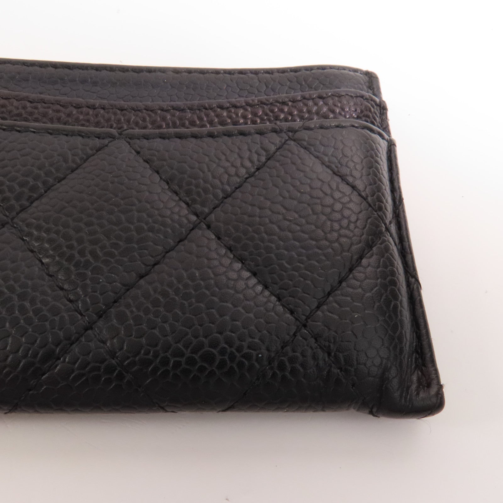 CHANEL 牛皮皮革Card Case銀扣卡片套