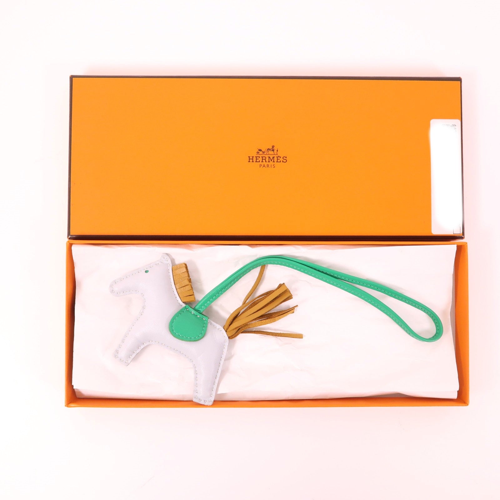 HERMES 羊皮皮革Rodeo PM掛飾