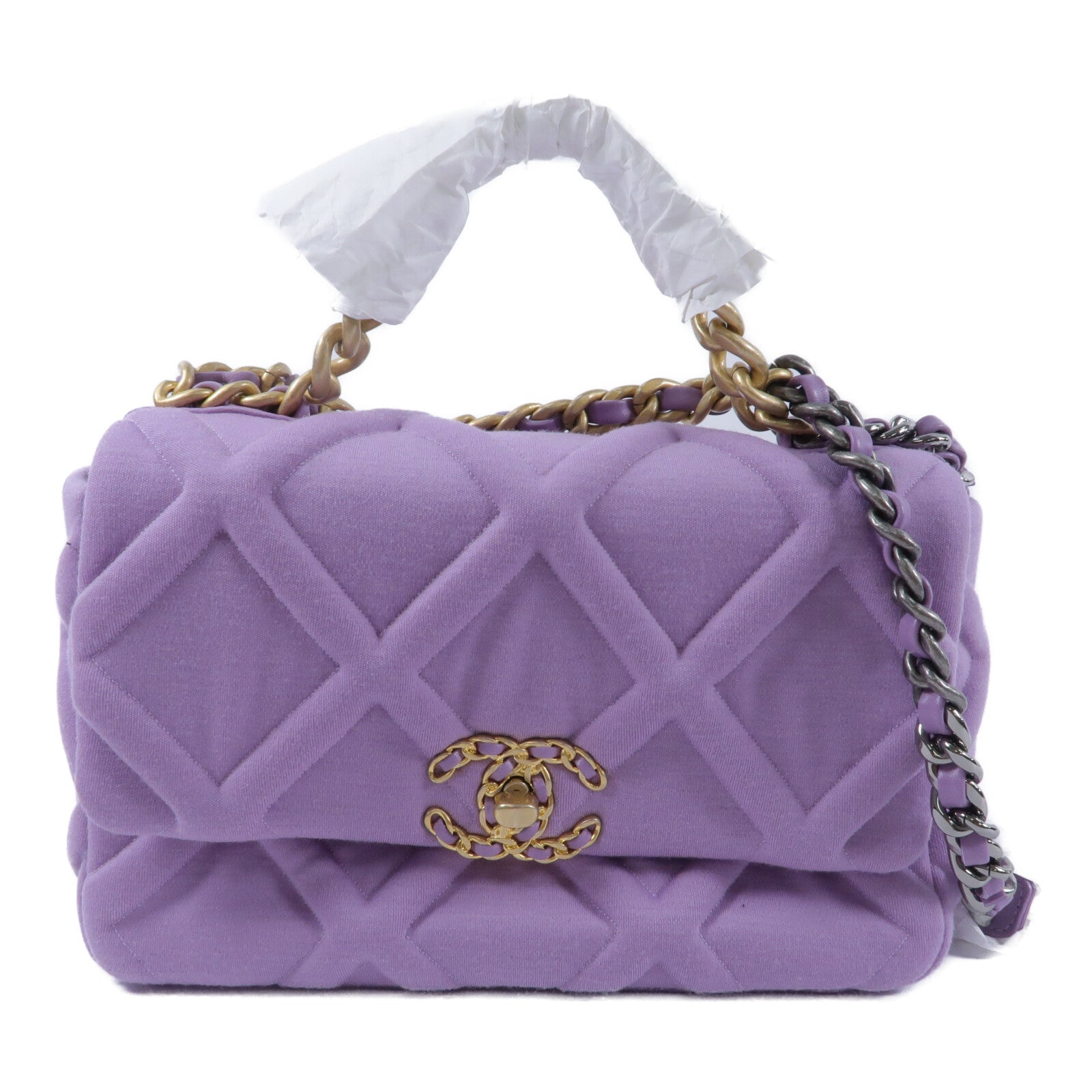 CHANEL Jersey Chanel 19 Small手挽肩背兩用袋