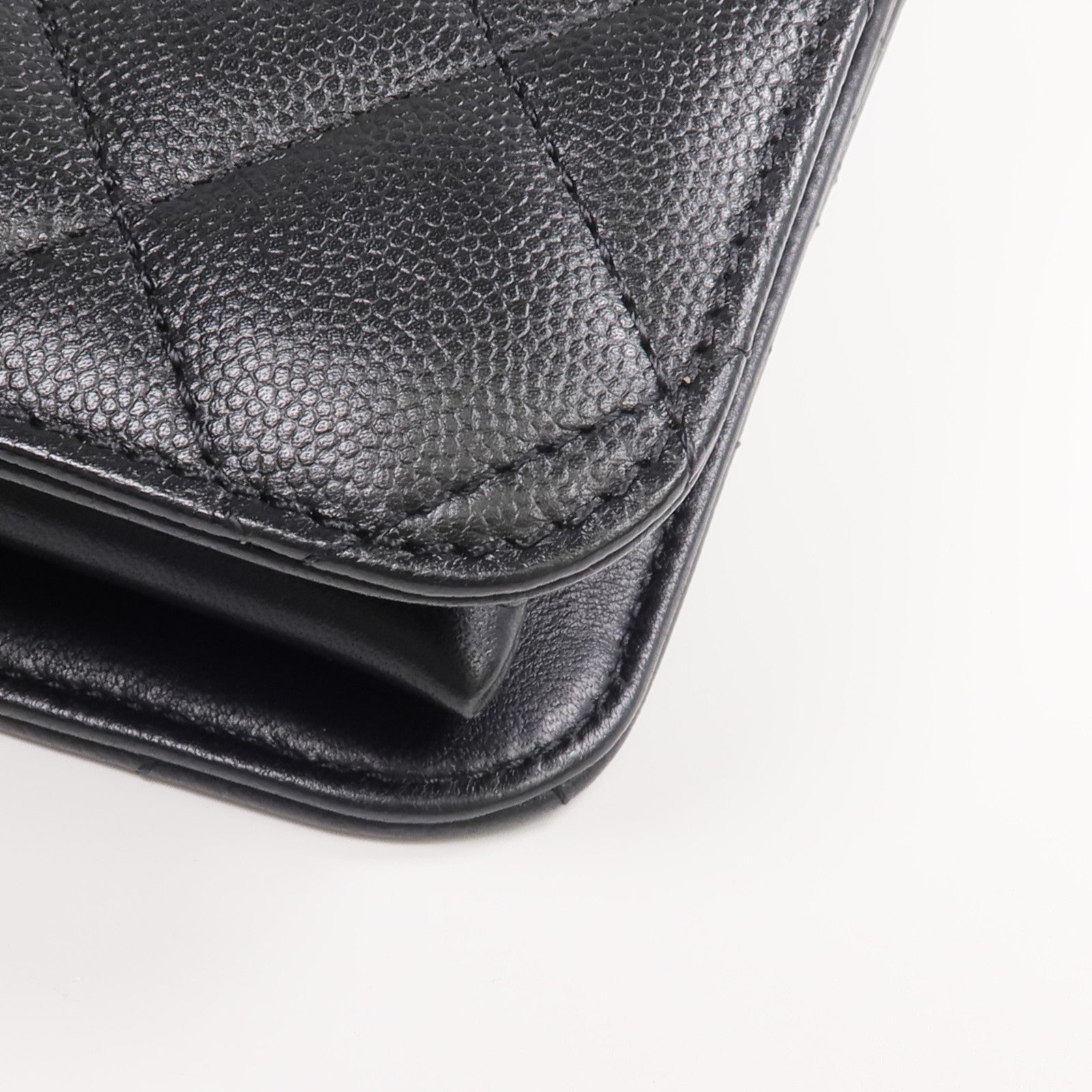 CHANEL 牛皮皮革Phone Holder金扣手挽肩背兩用袋