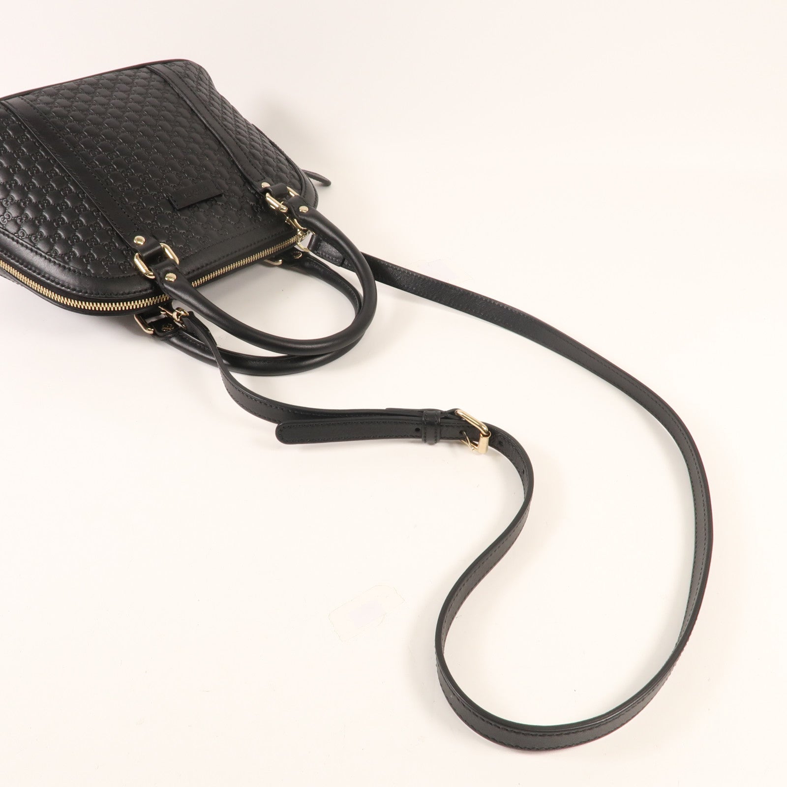 GUCCI 牛皮皮革2 Way Shoulder銀扣手挽肩背兩用袋