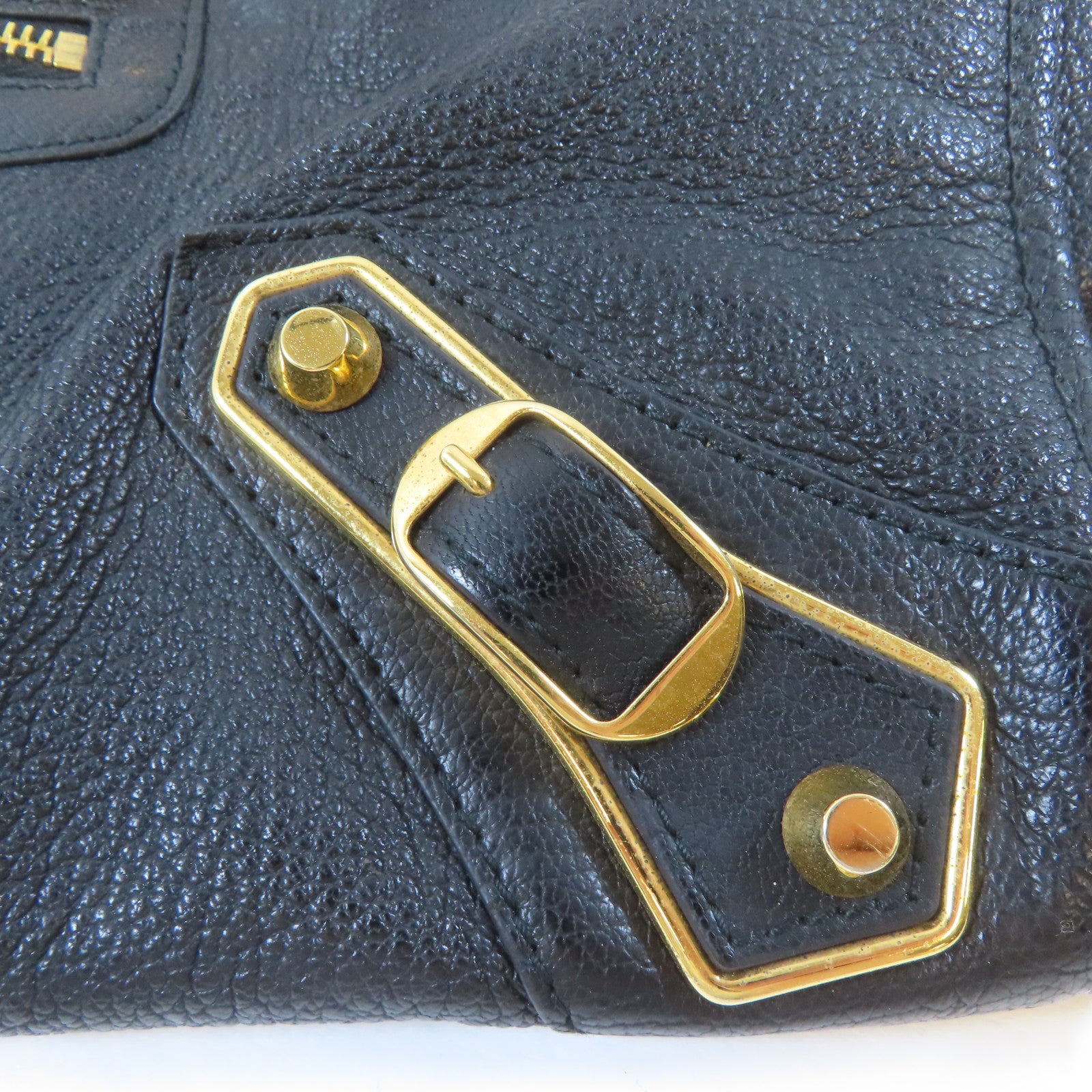 BALENCIAGA 【激減優惠】牛皮皮革Metallic Edge Part Time金扣手挽肩背兩用袋黑色