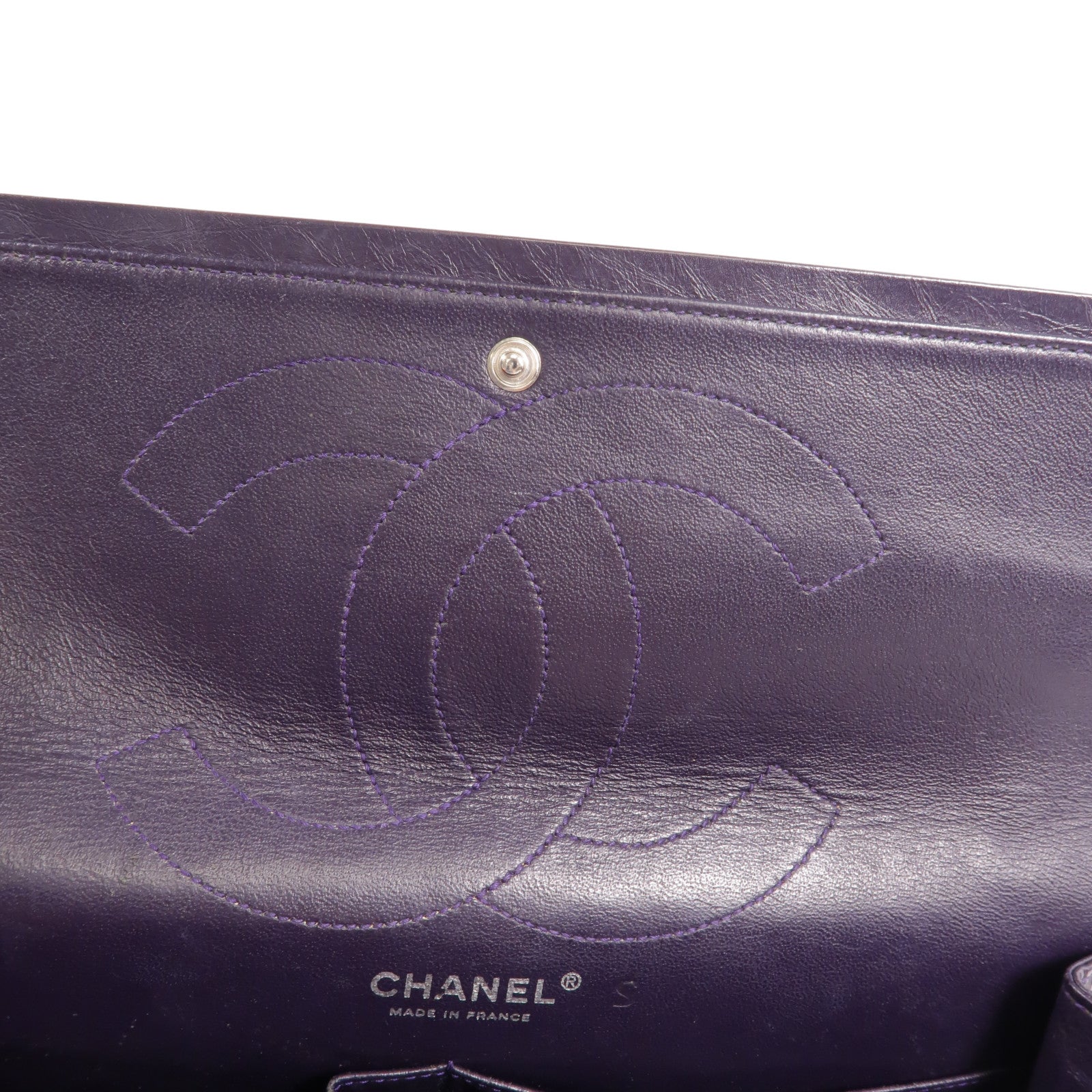 CHANEL 牛皮皮革2.55 Maxi鏈帶肩背袋