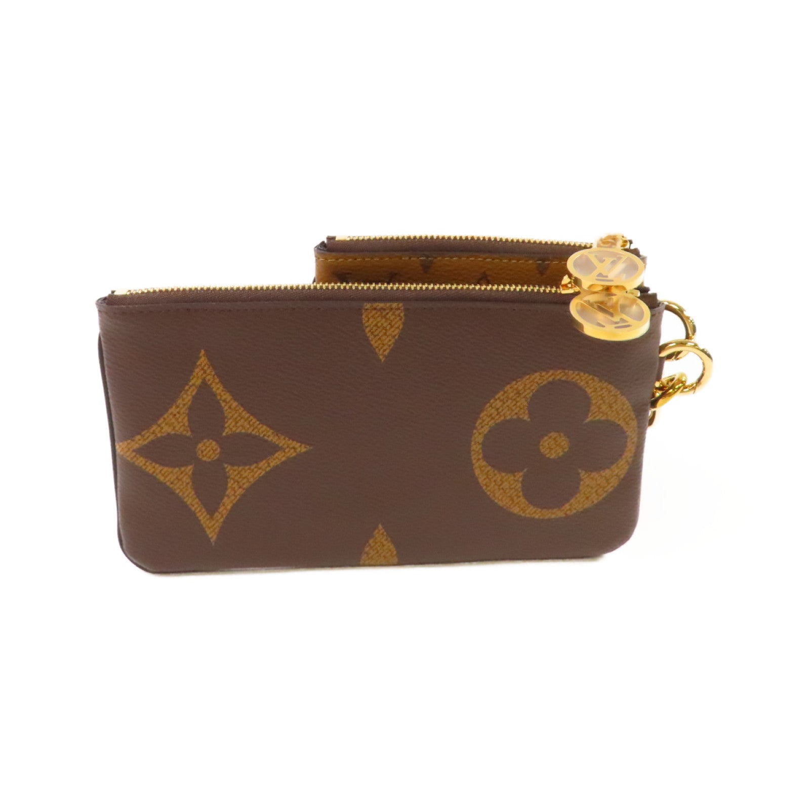 LOUIS VUITTON 【激減優惠】Monogram Trio Pouch金扣手拿包啡色