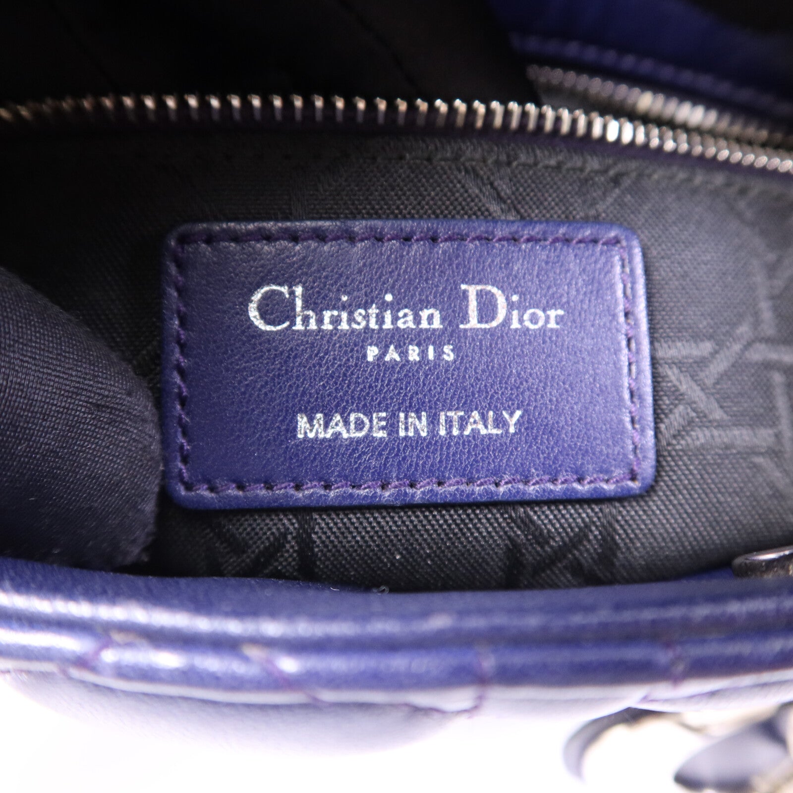 Dior 羊皮皮革Lady Dior Small銀扣手挽肩背兩用袋