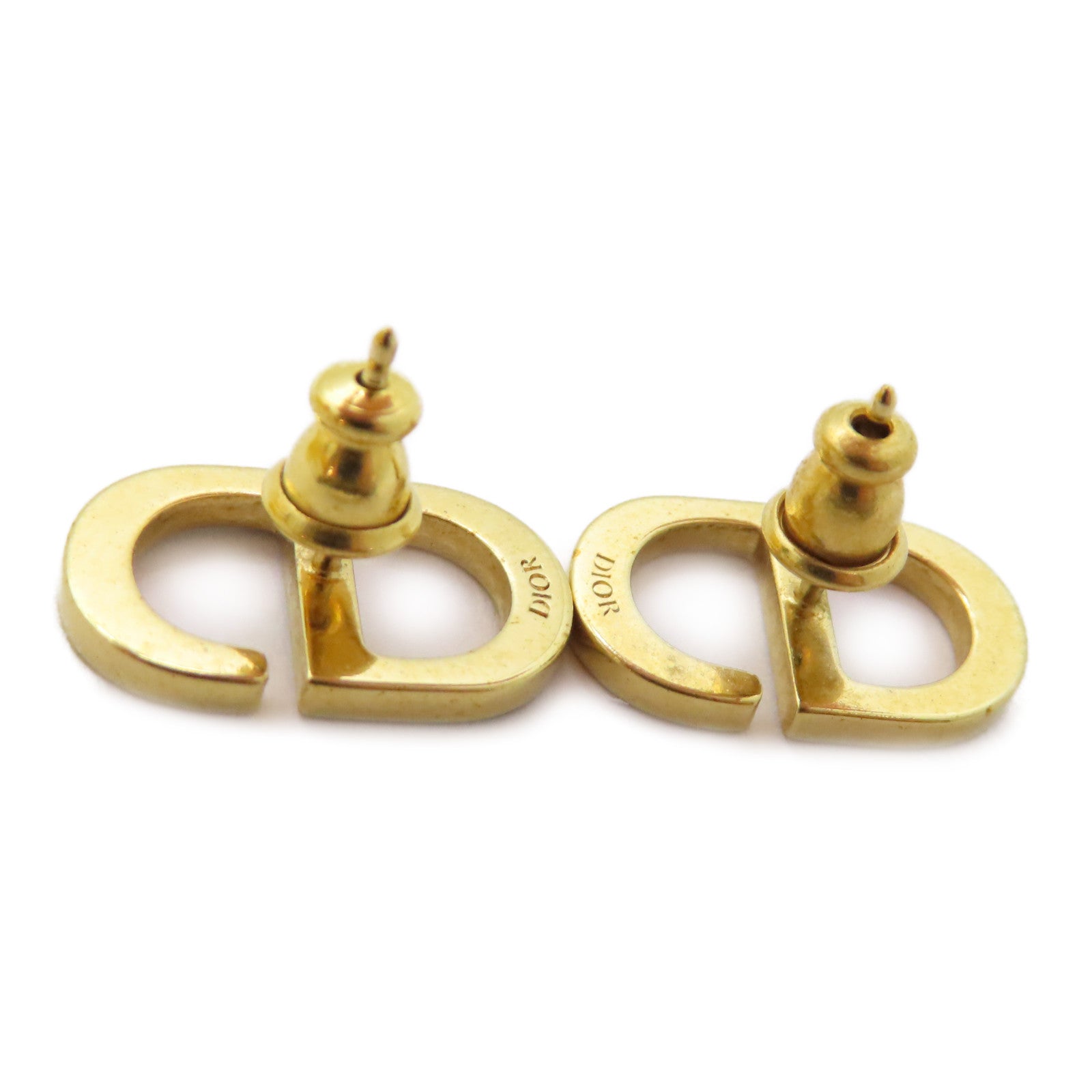 Dior 金屬Petit CD耳環金色