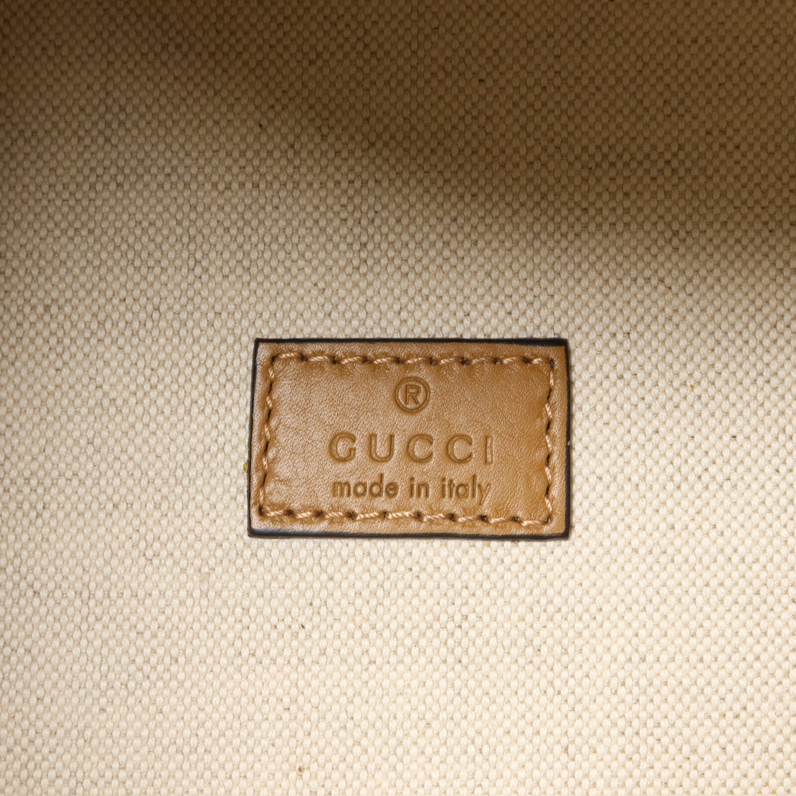 GUCCI 帆布/牛皮皮革Bauletto Medium Top手挽肩背兩用袋