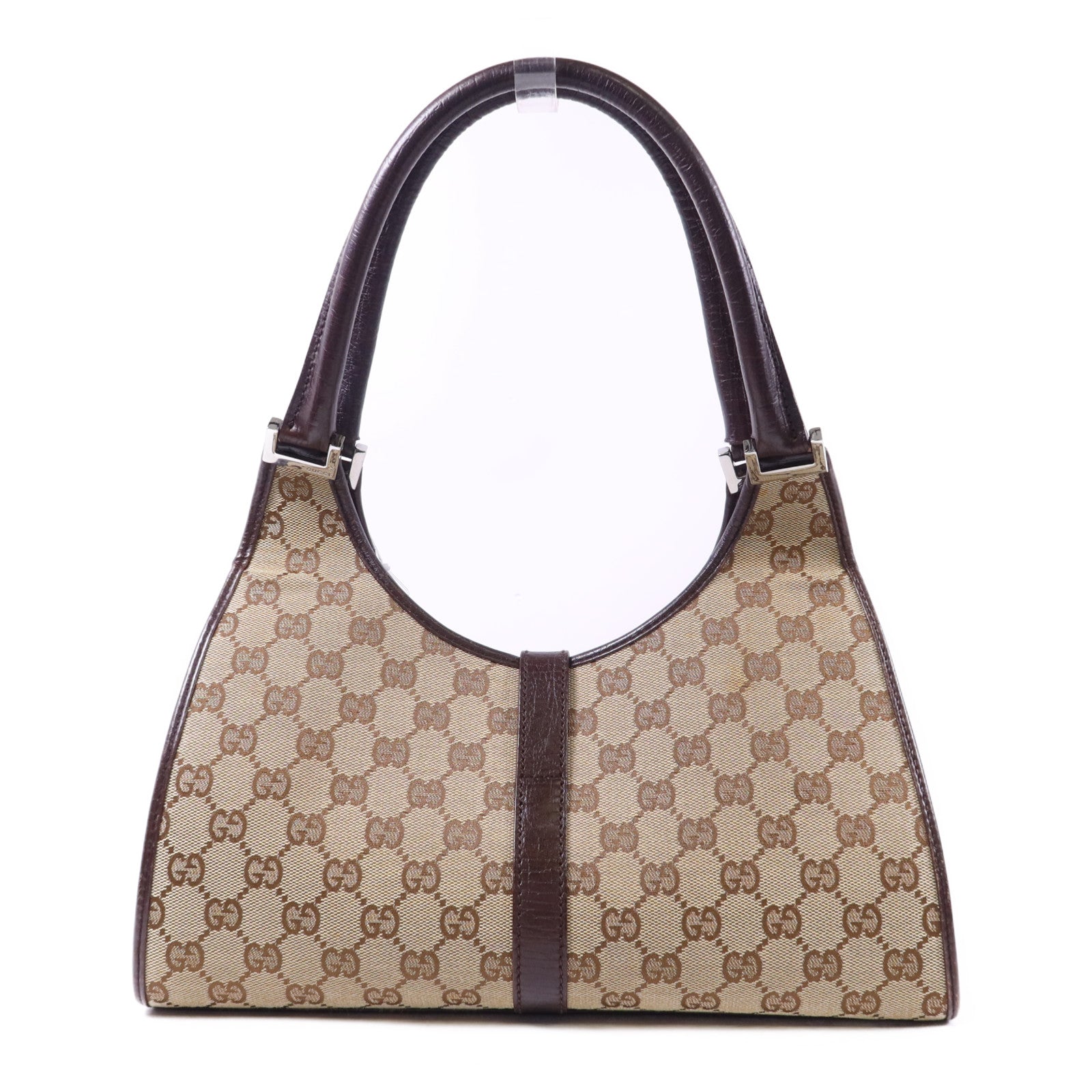 GUCCI 帆布Jackie銀扣肩背袋