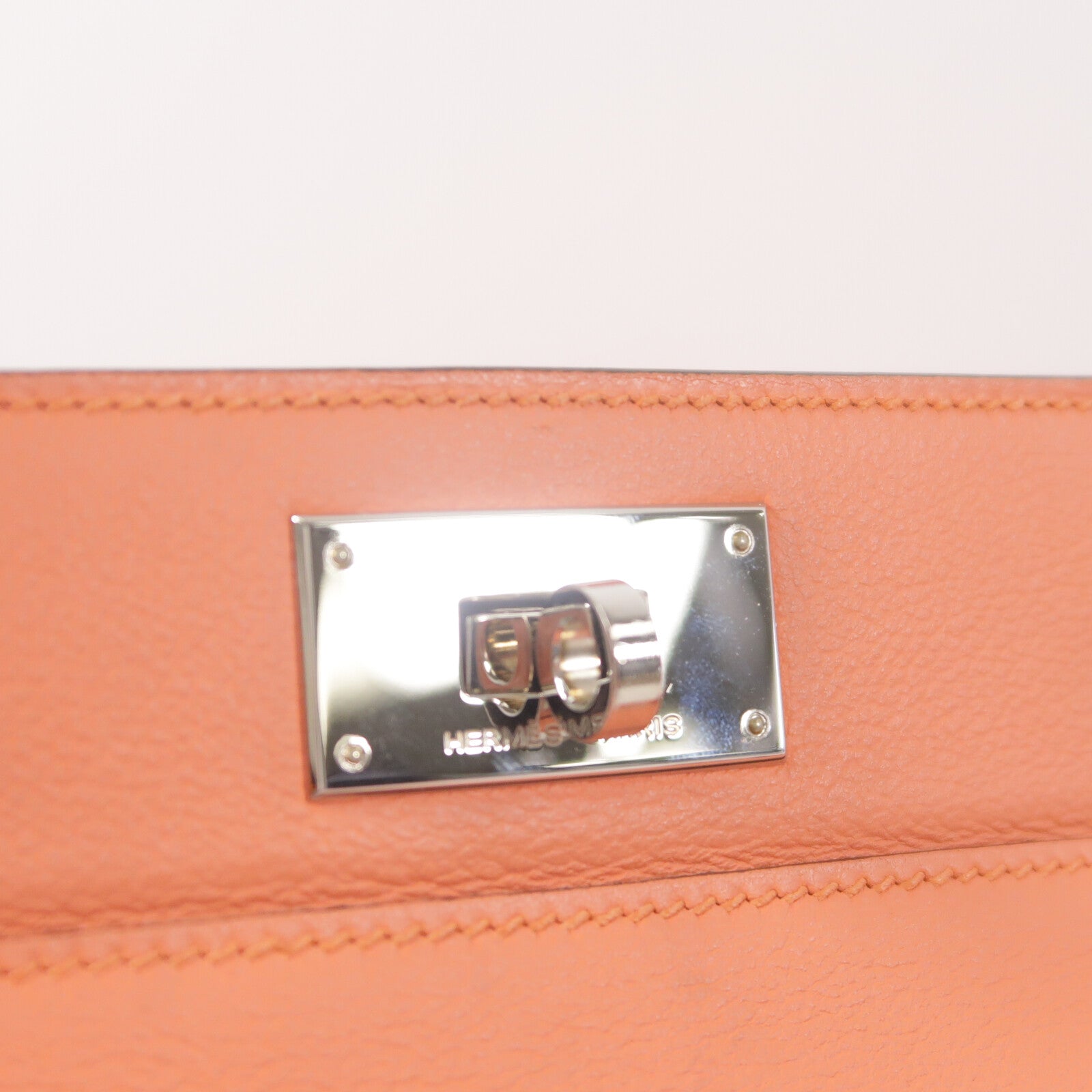 HERMES Evercolor皮革Toolbox 20手挽肩背兩用袋Crevette