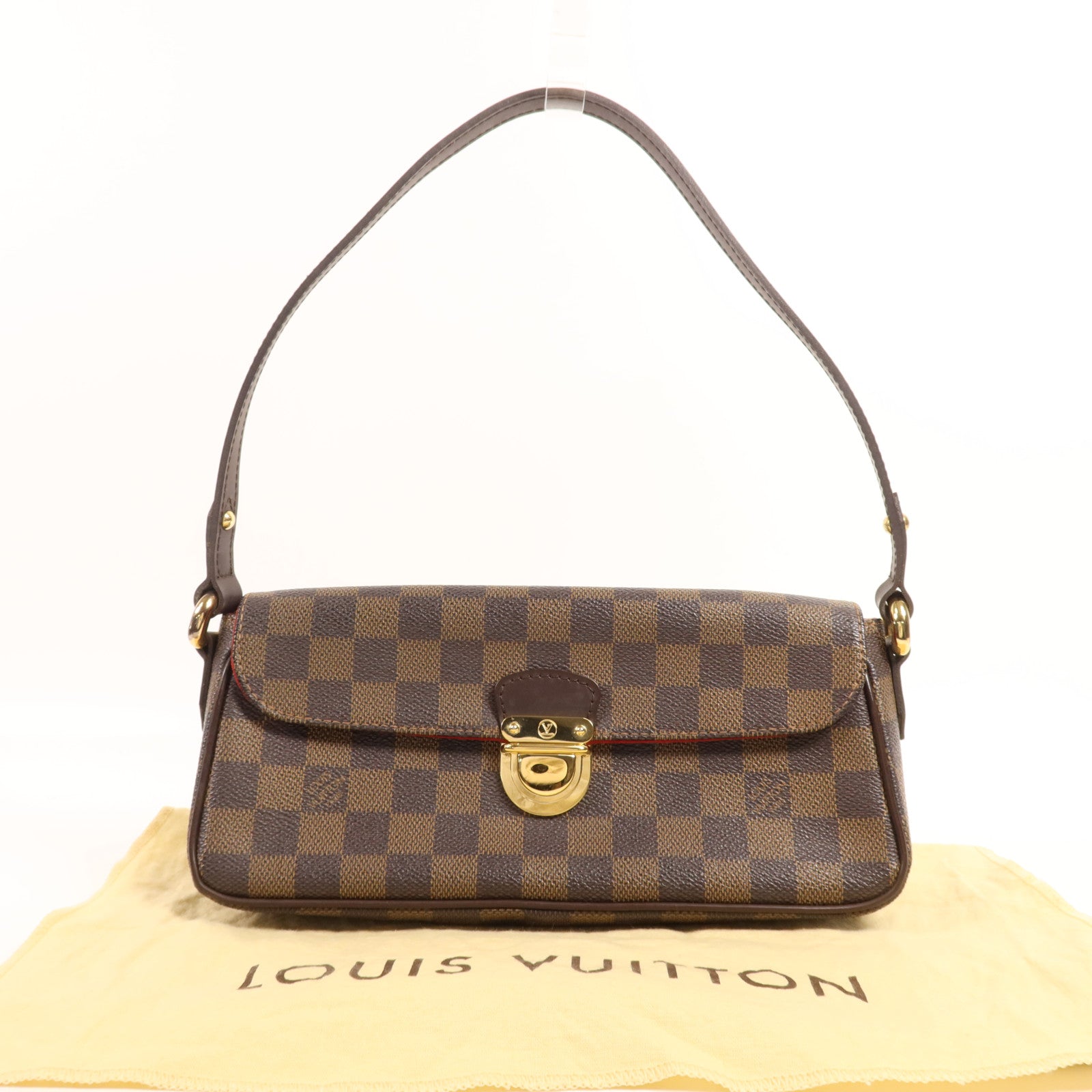 LOUIS VUITTON Damier Ravello PM金扣肩背袋