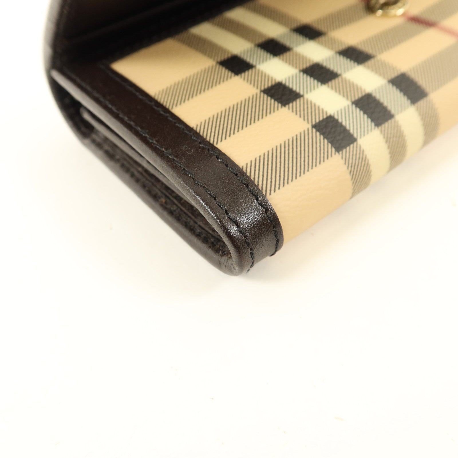 BURBERRY 塗層帆布Long Wallet金扣長錢包