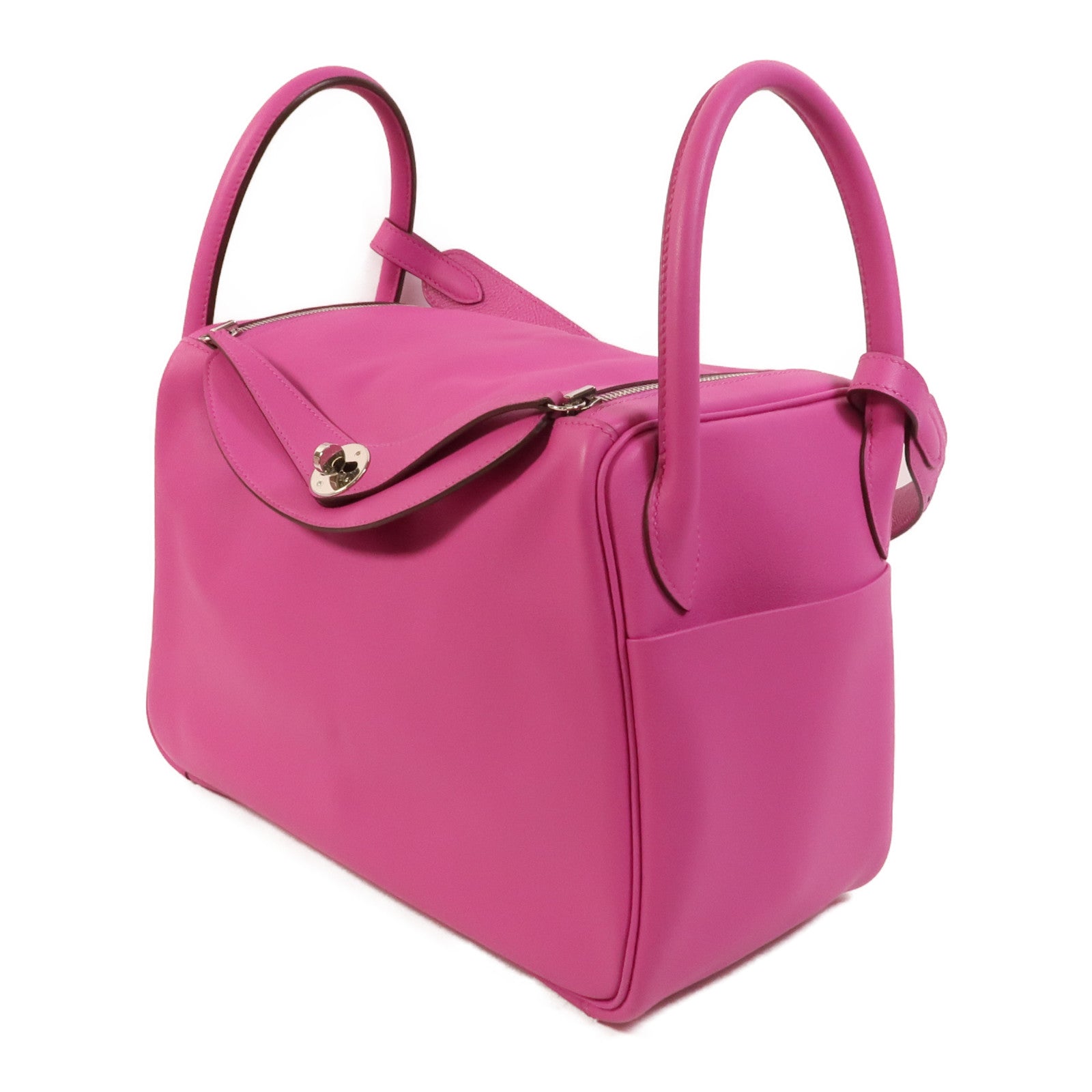 HERMES Swift/Epsom皮革Lindy 30手挽肩背兩用袋Rose Purple