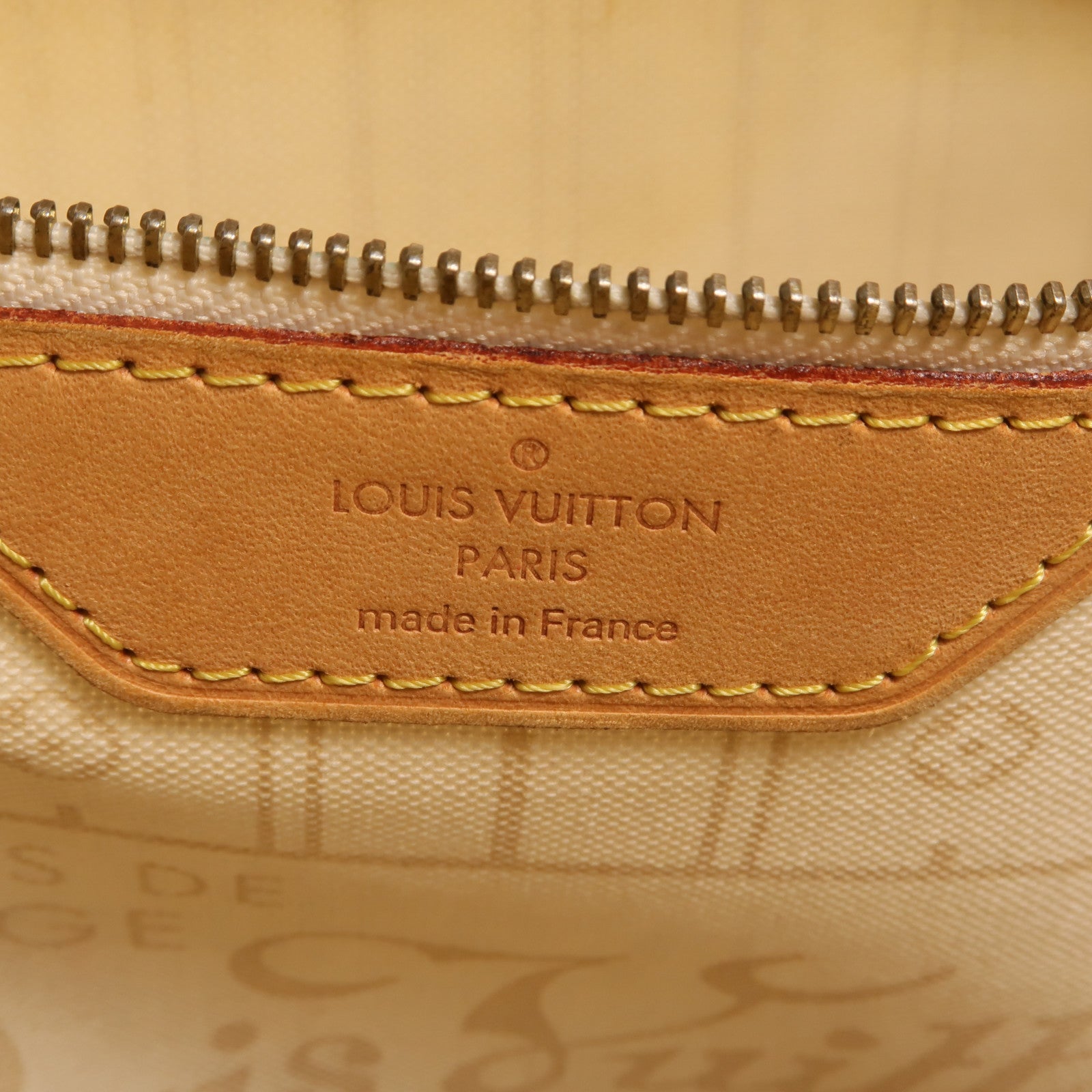 LOUIS VUITTON Damier Azur Neverfull MM金扣手挽袋