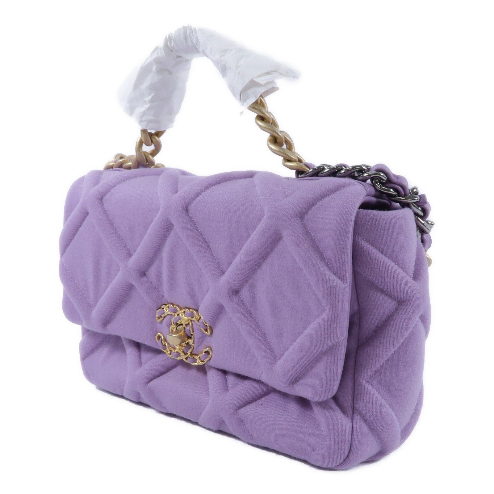 CHANEL Jersey Chanel 19 Small手挽肩背兩用袋