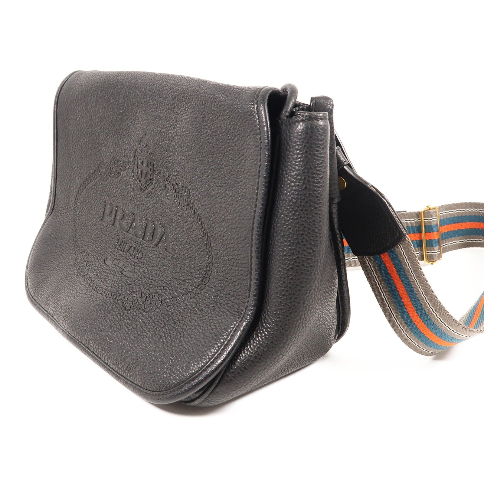 PRADA 牛皮皮革Shoulder Bag金扣肩背袋