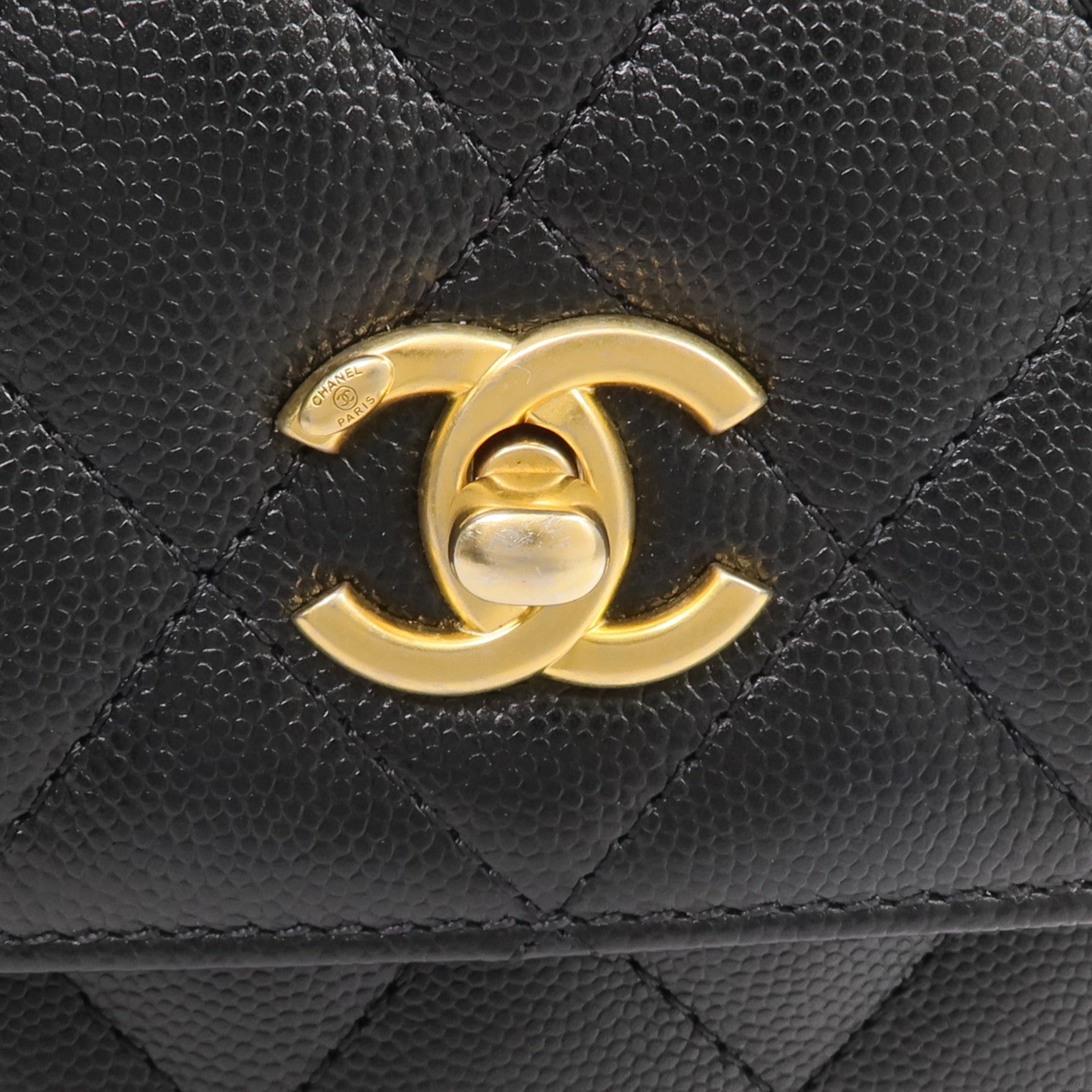 CHANEL 牛皮皮革Phone Holder金扣手挽肩背兩用袋
