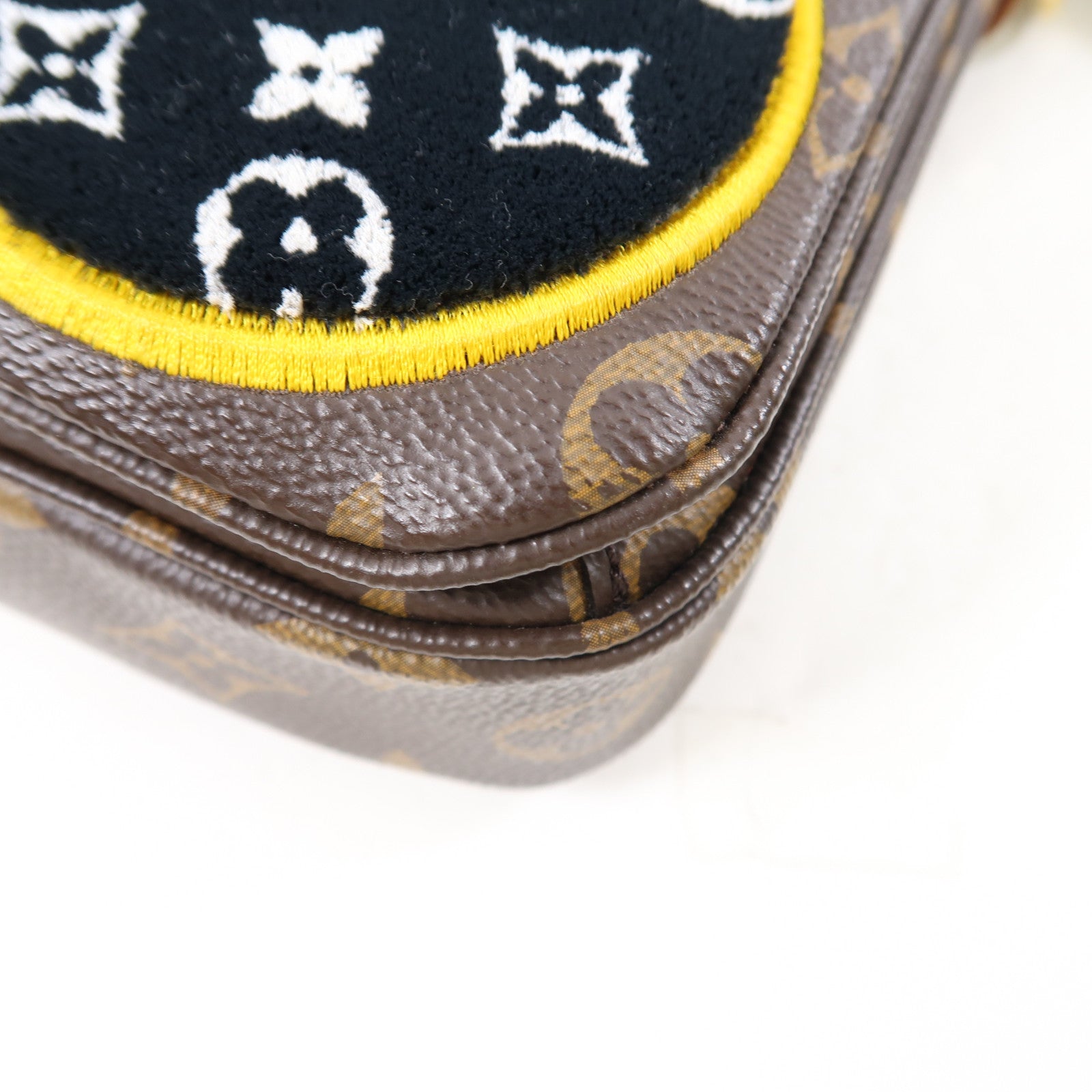 LOUIS VUITTON Monogram Patches Pochette Metis金扣手挽肩背兩用袋啡色