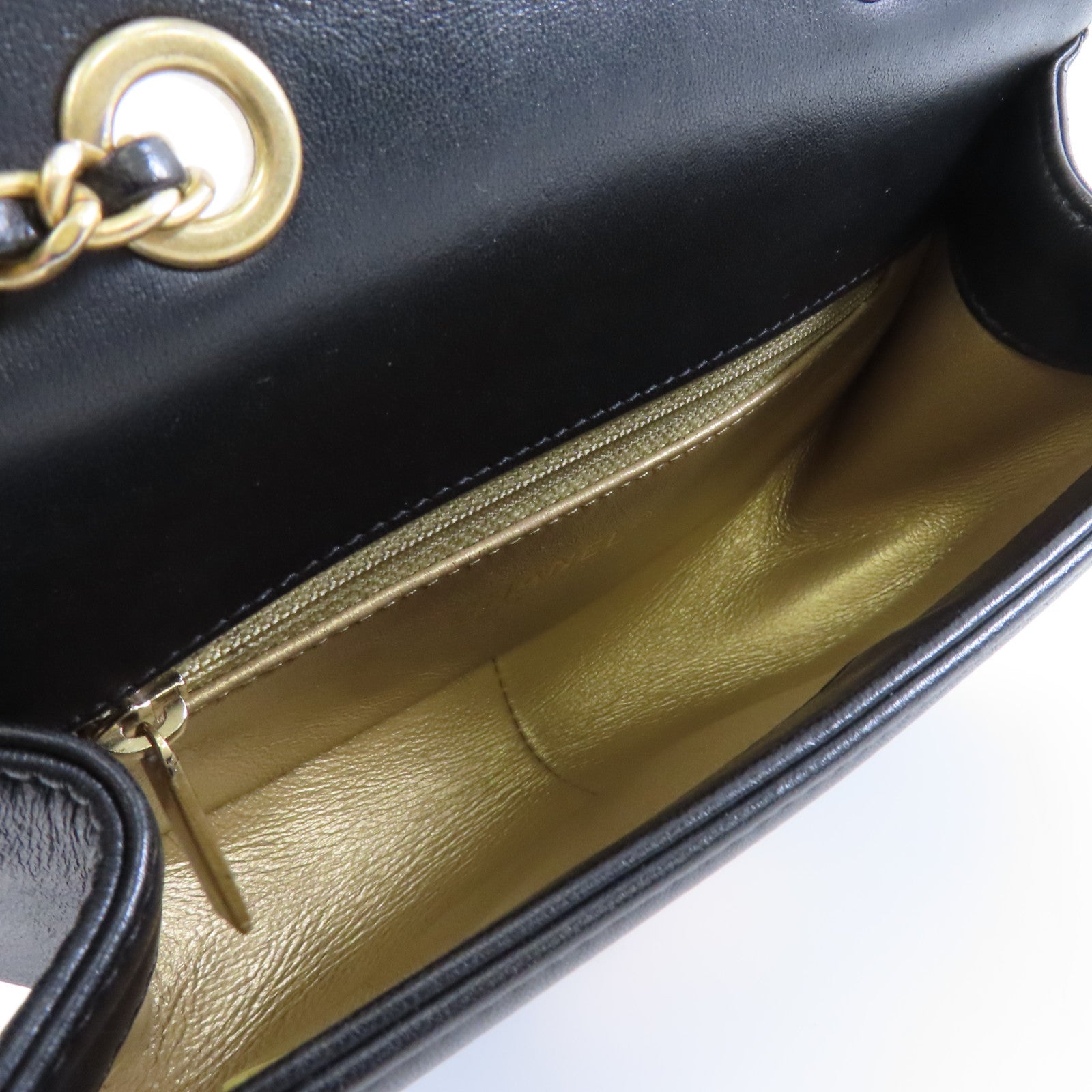 CHANEL 【激減優惠】菱格羊皮皮革Chain Shoulder Bag金扣鏈帶肩背袋黑色