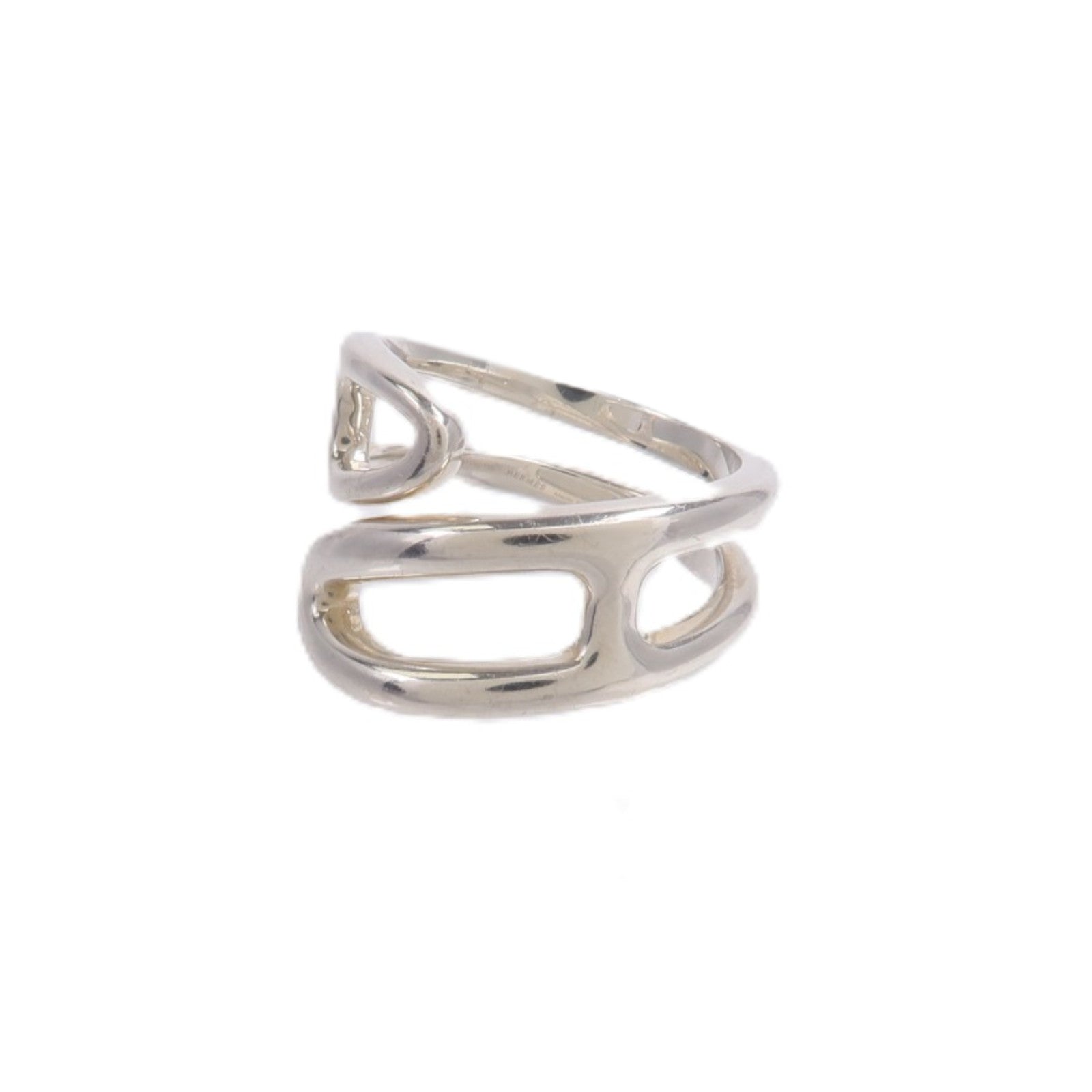 HERMES 925純銀Chaine d'Ancre Twist Ring戒指